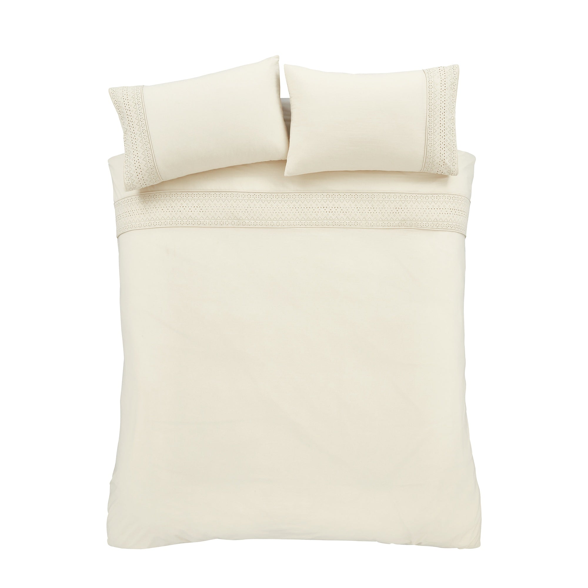 Broderie Anglaise Cream Duvet Set