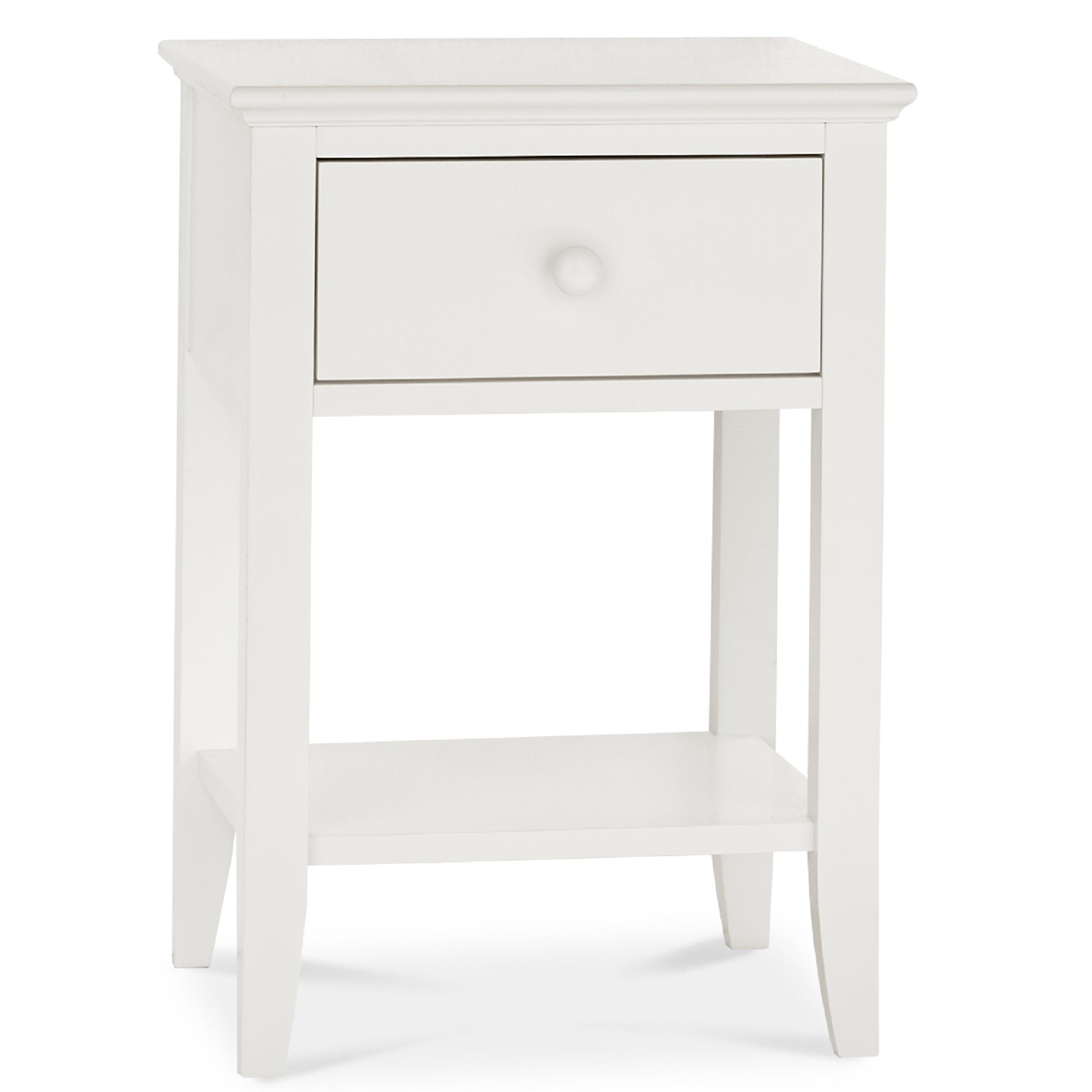 Ashby White 1 Drawer Bedside Table