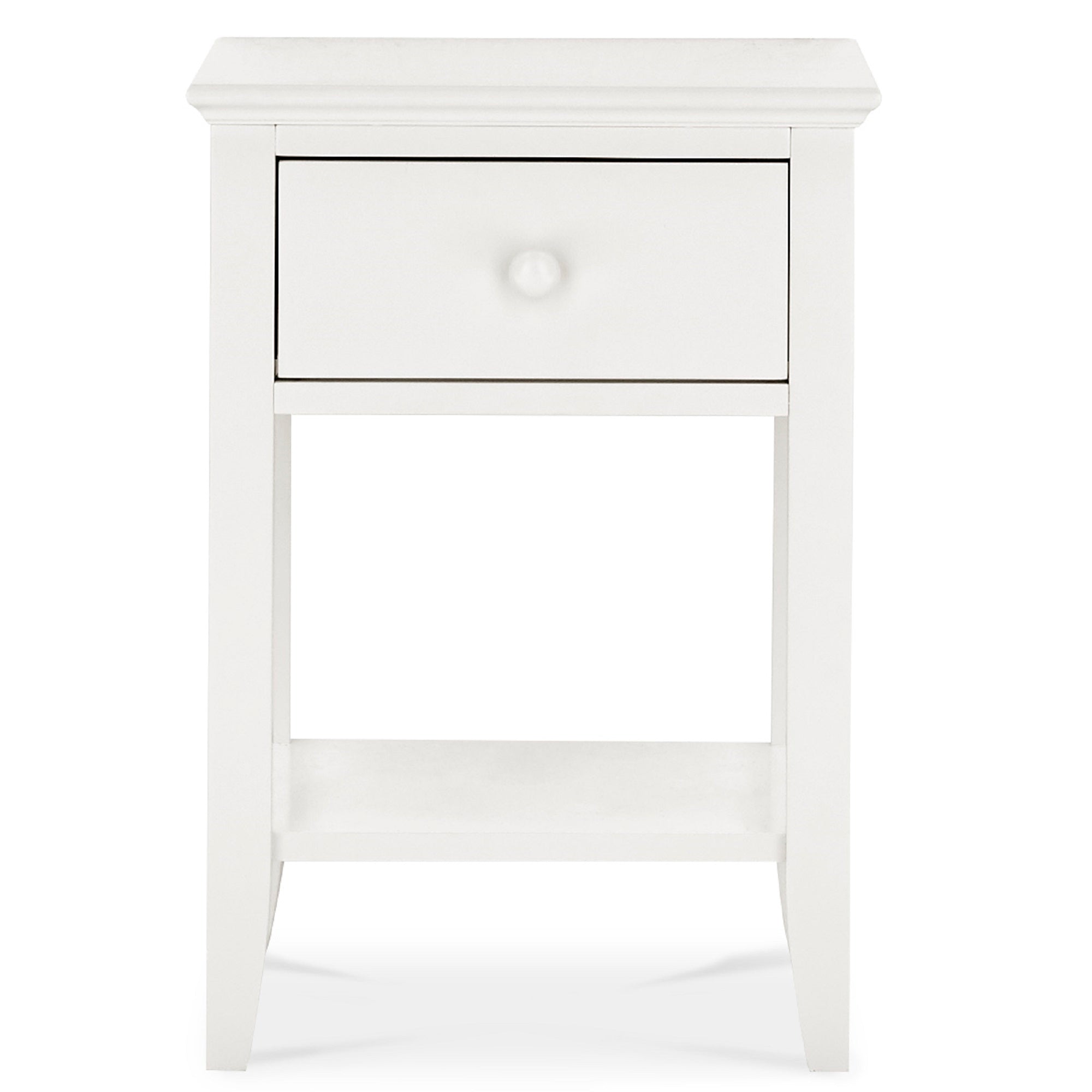 Ashby White 1 Drawer Bedside Table