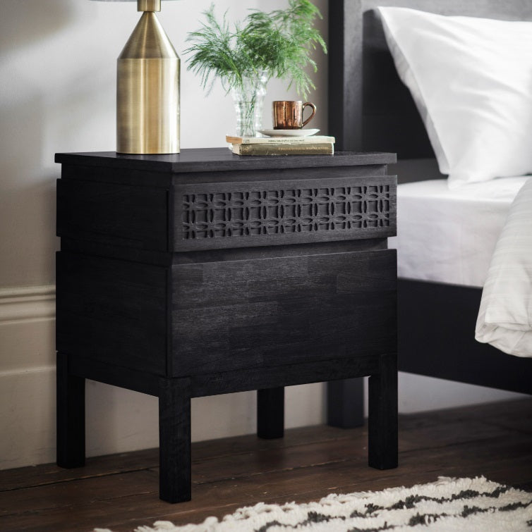 Boho Boutique 2 Drawer Bedside Table