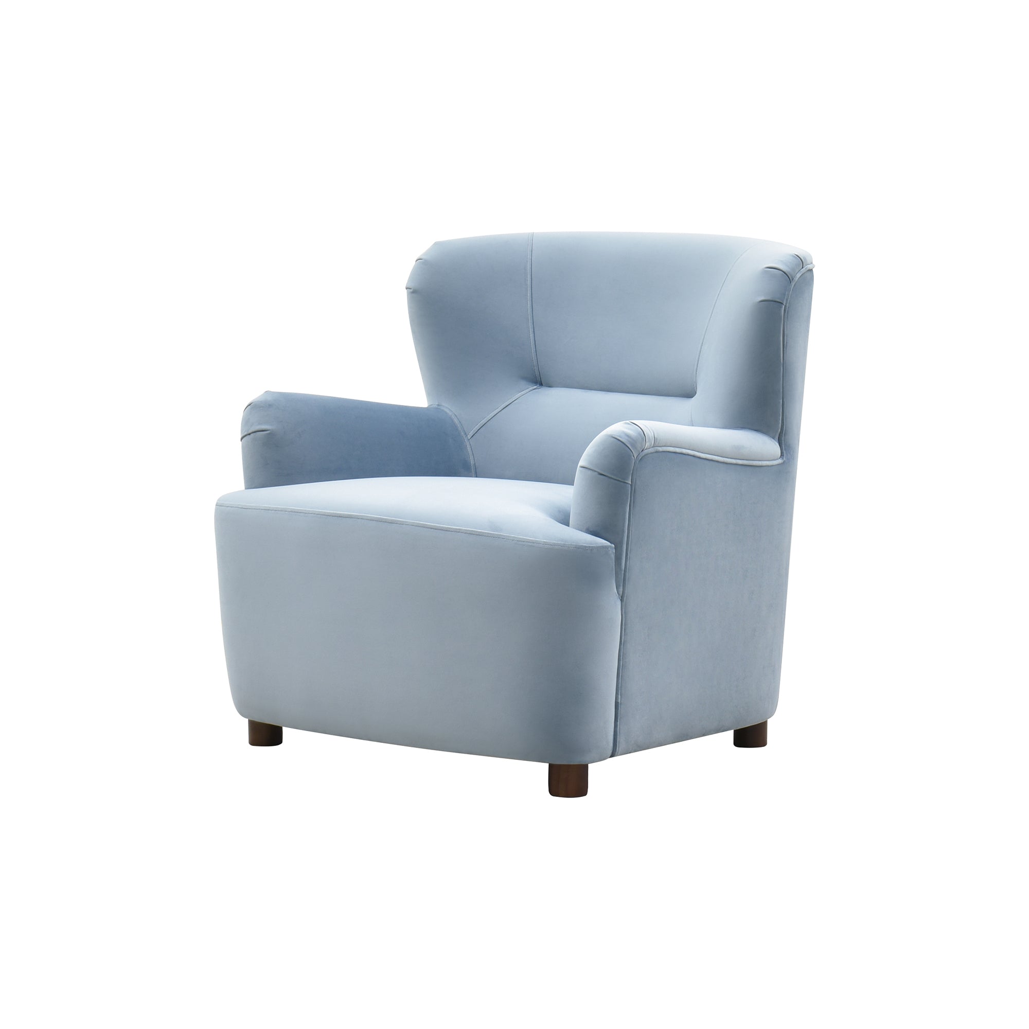 Lauren Accent Chair Duck Egg Blue Velvet