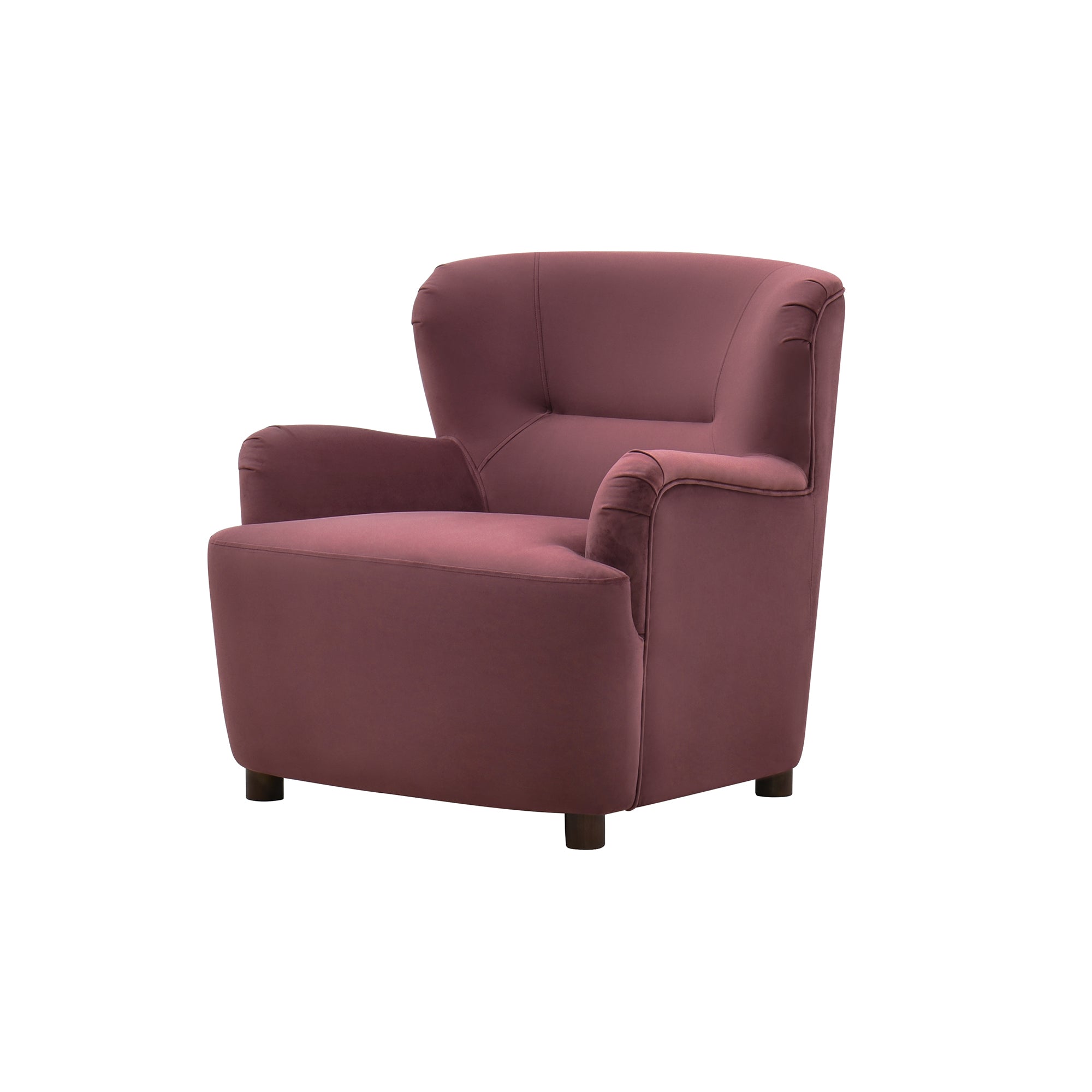 Lauren Accent Chair Wine Burgundy Velvet
