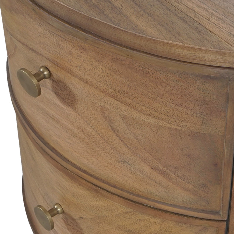 Ginger 2 Drawer 'Drum' Table