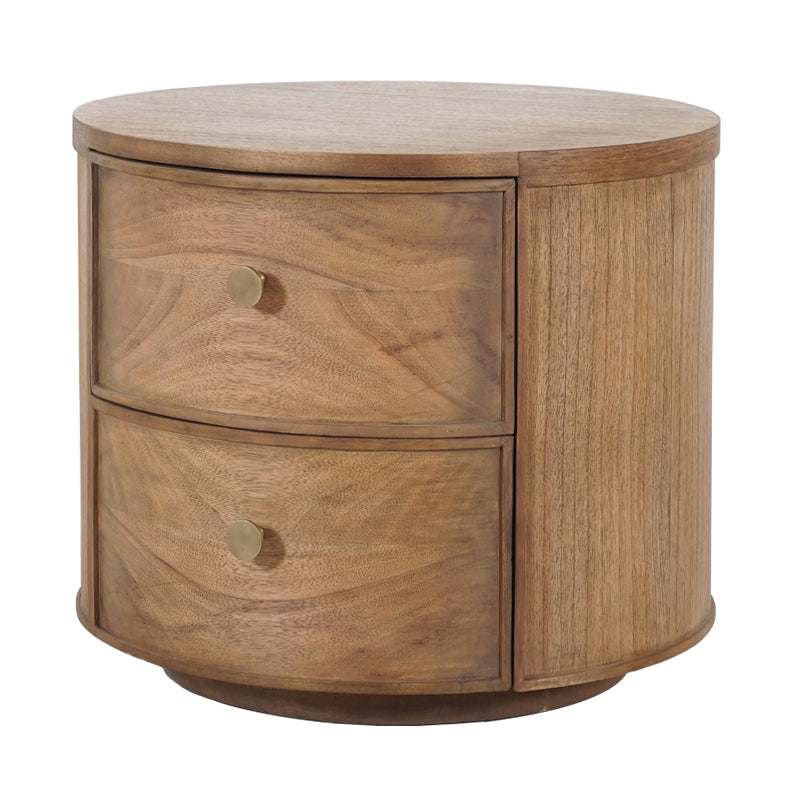 Ginger 2 Drawer 'Drum' Table