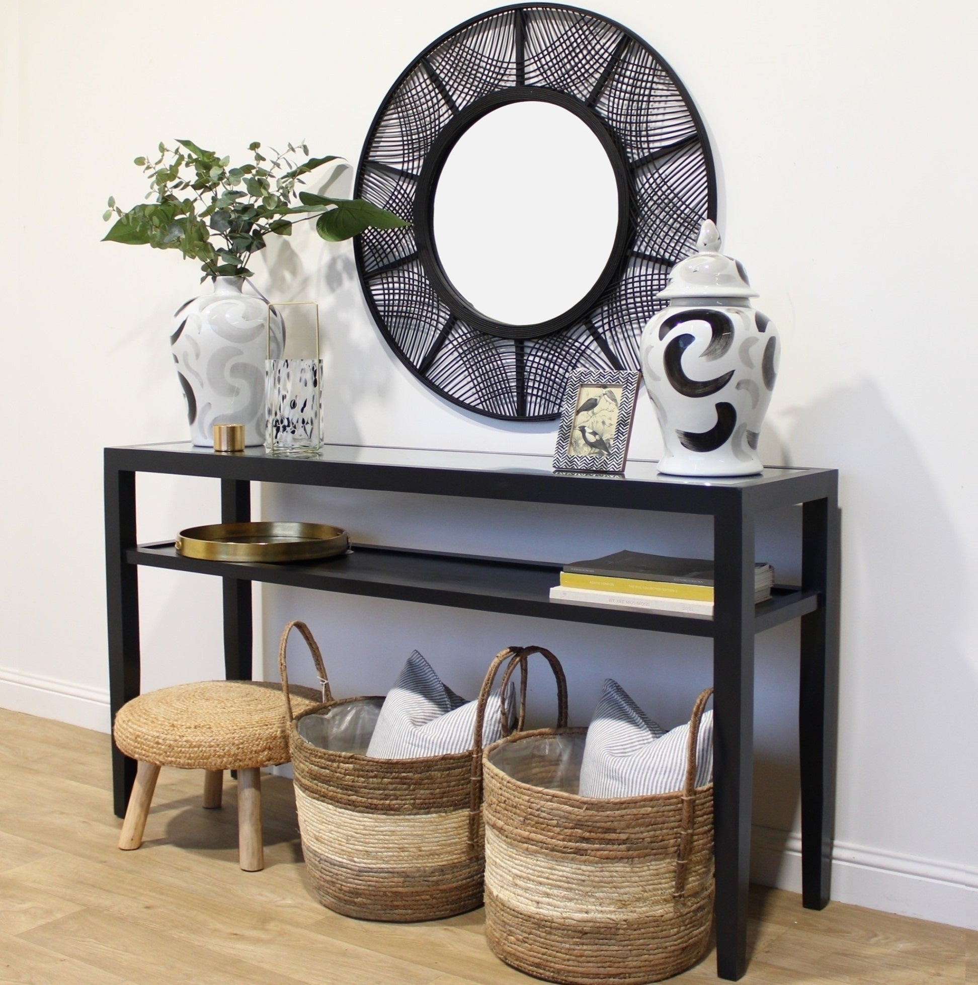 Black on sale console unit