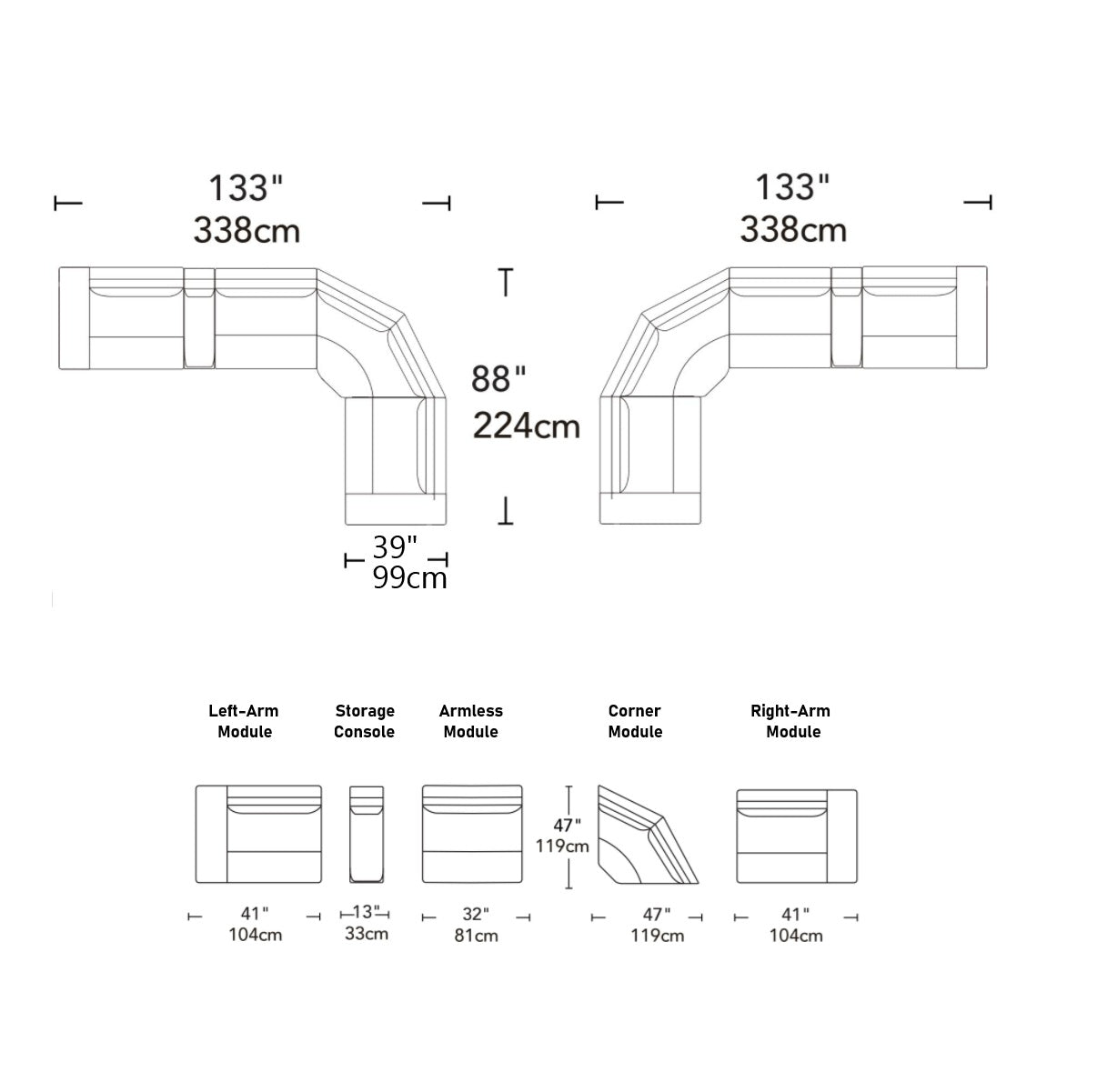 Jessie Corner Sofa - with Soundbar