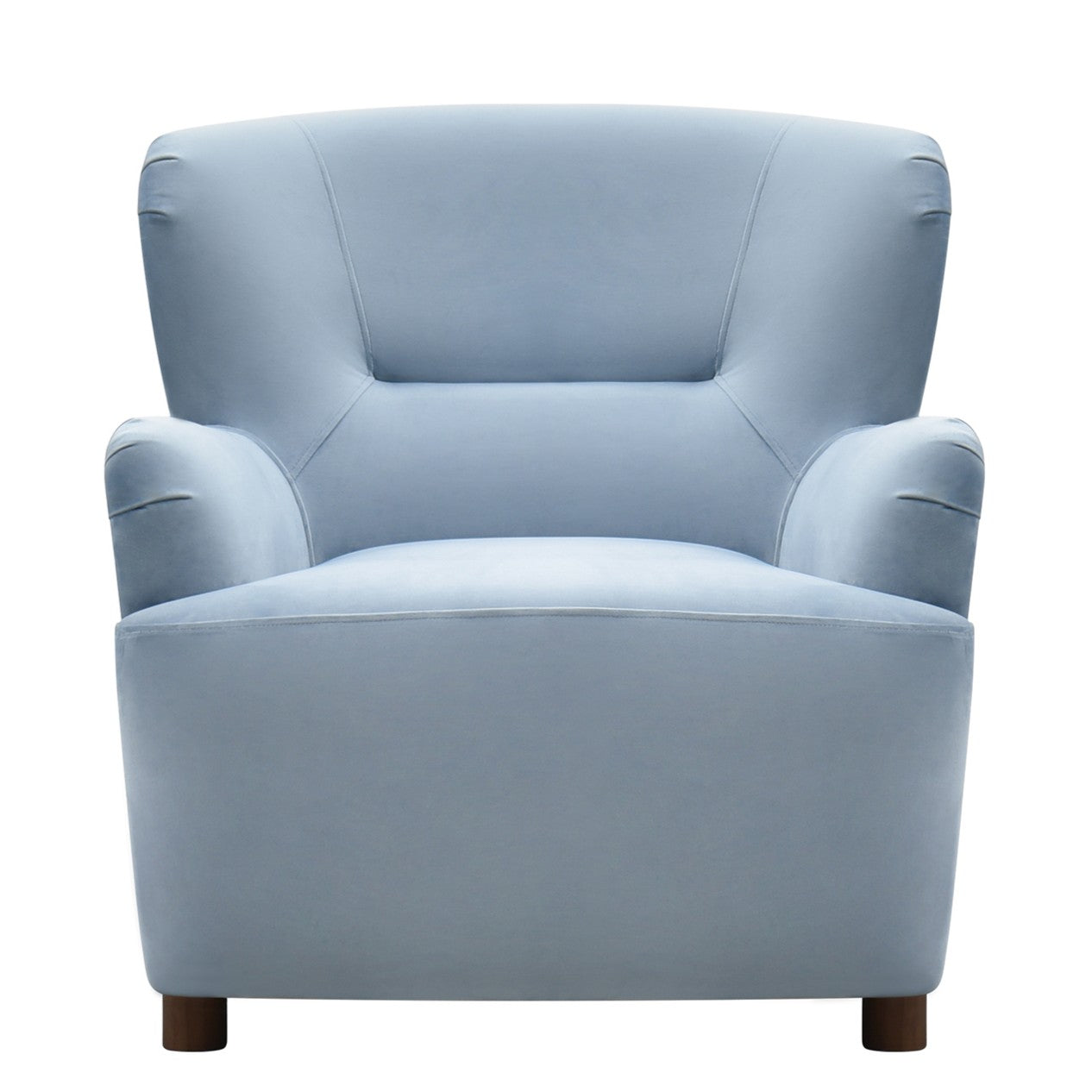Lauren Accent Chair Duck Egg Blue Velvet