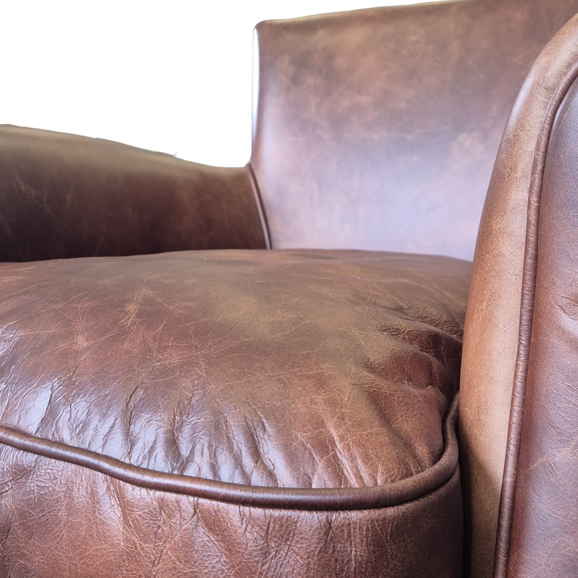 Rory Leather Club Chair - Chestnut