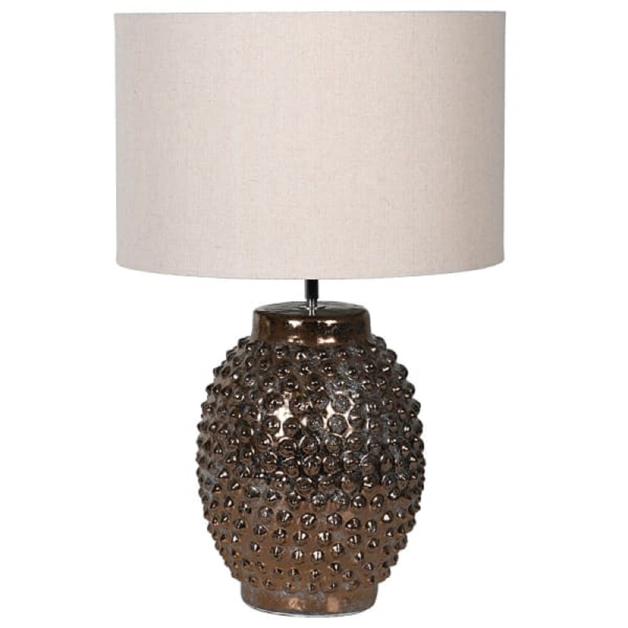 Studded Copper Table Lamp