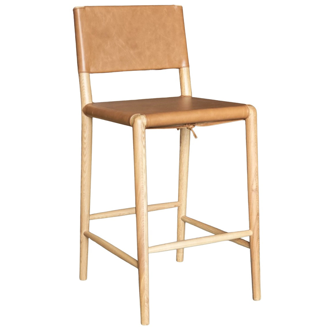 Tanner Top Grain Leather Counter Stool