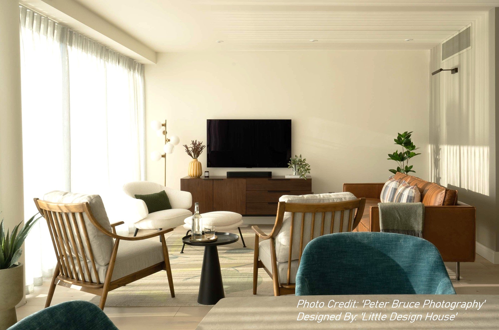Victor Accent Chair Natural Herringbone