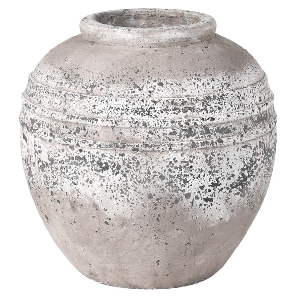 Large Distressed Grey Vase
