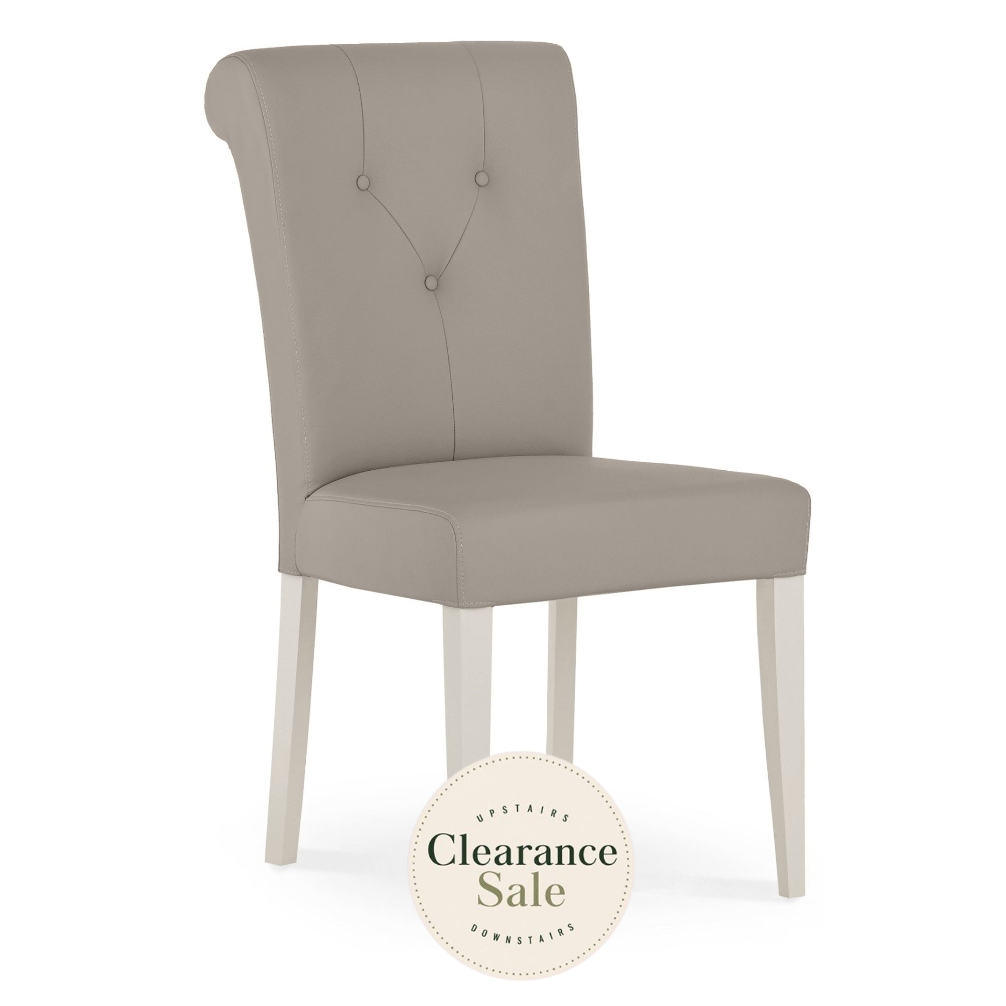 Montreux Leather Dining Chair - Soft Grey