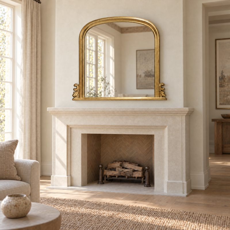 Thornby Gold Over Mantle Mirror