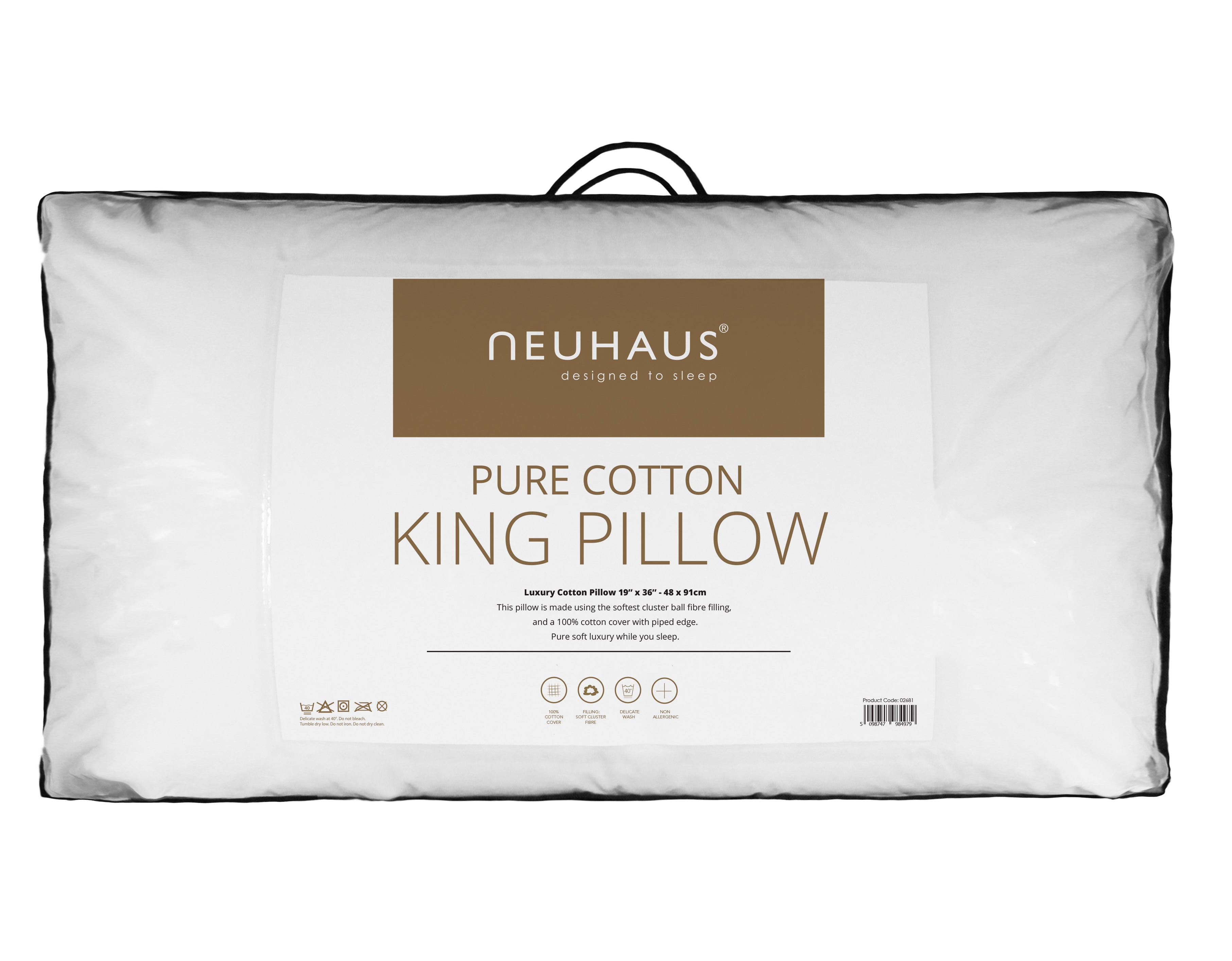 Neuhaus Cotton Spiralfibre Filled 'King' Pillow