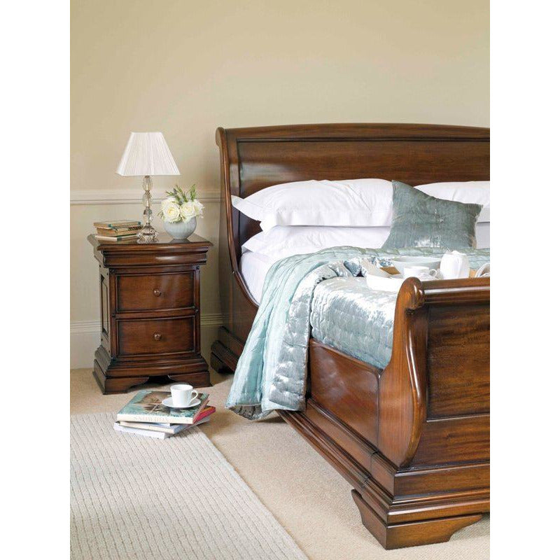 Normandie Mahogany 6ft Super King Sleigh Bed Frame from Upstairs Downstairs Furniture in Lisburn, Monaghan and Enniskillen
