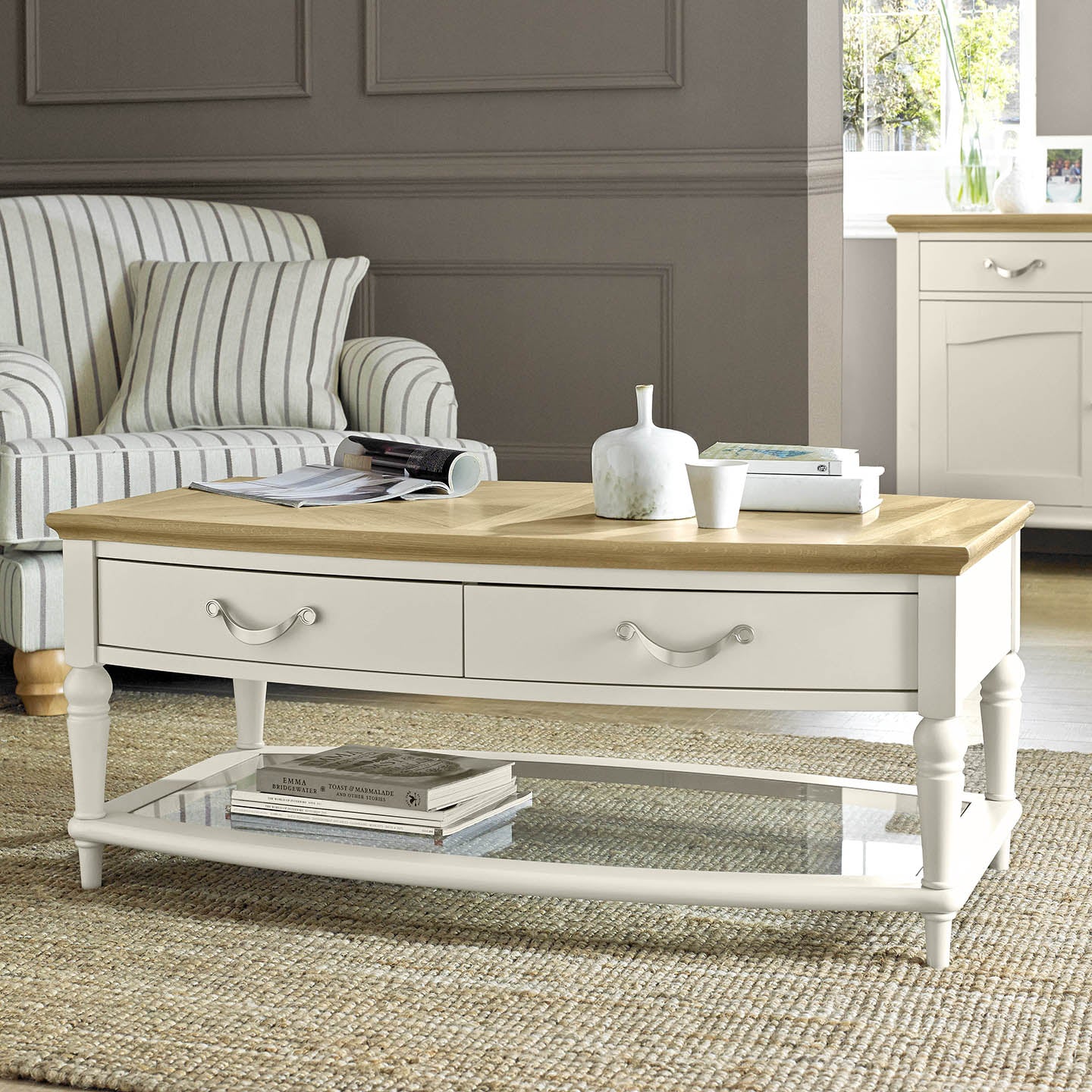Montreux Coffee Table - Cream from UpstairsDownstairs.ie