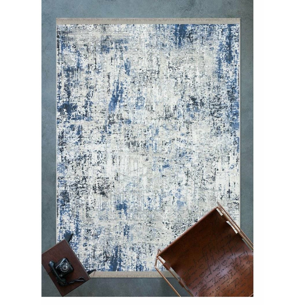 Cornelia Blue Ivory Abstract Rug