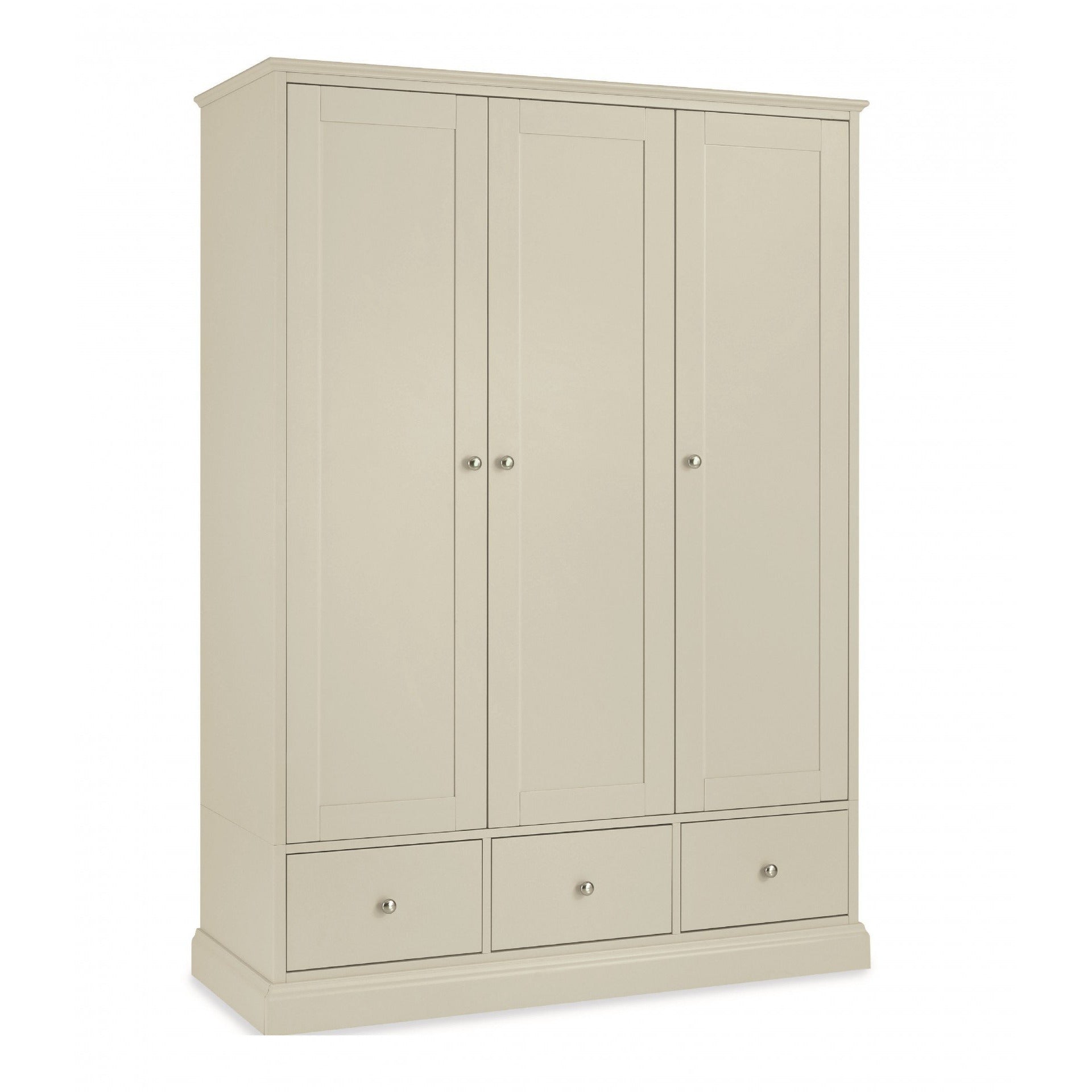 Ashby Soft Grey Triple Wardrobe from Upstairs Downstairs Furniture in Lisburn, Monaghan and Enniskillen