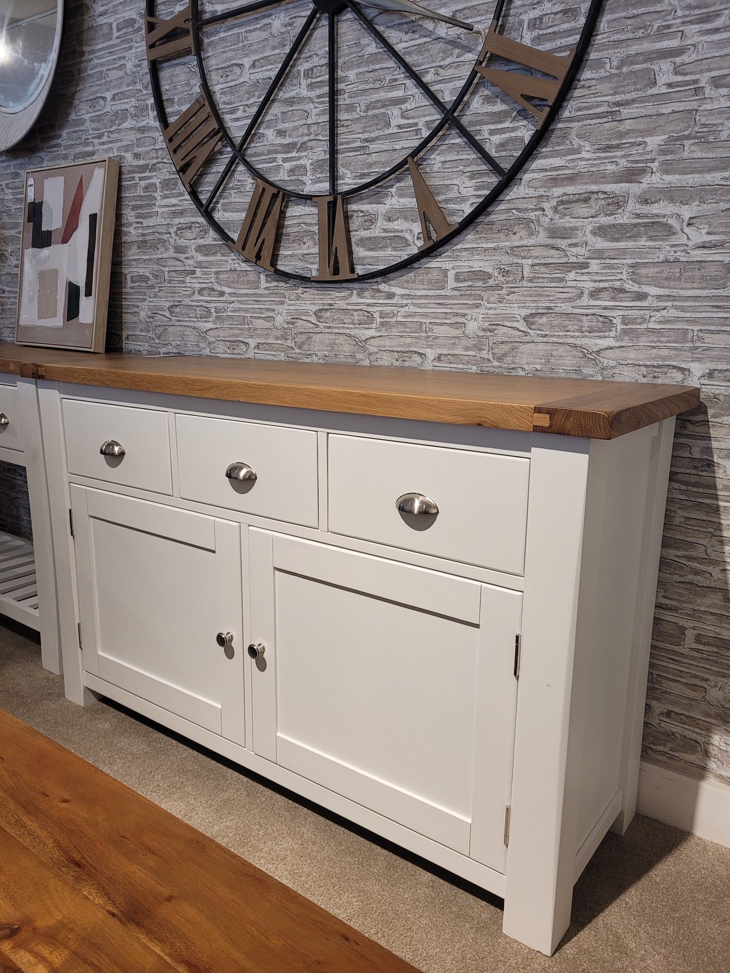 Cream sideboard online with oak top