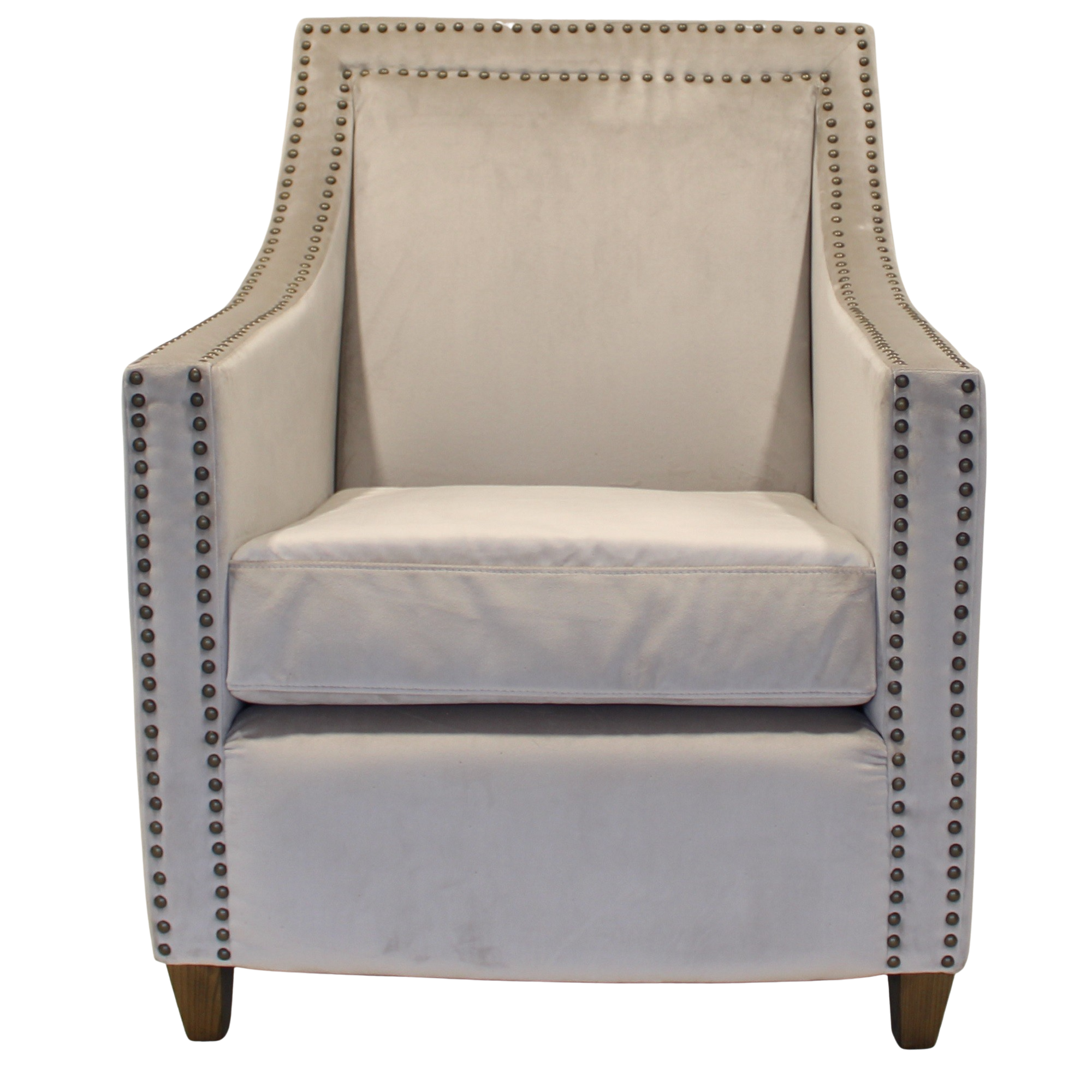 Catherine Accent Chair Taupe Velvet