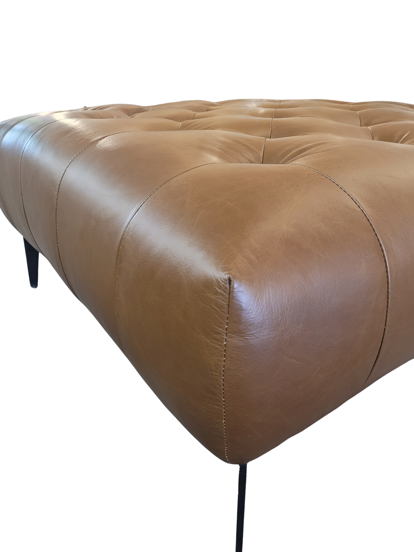 Chesterfield Footstool Leather