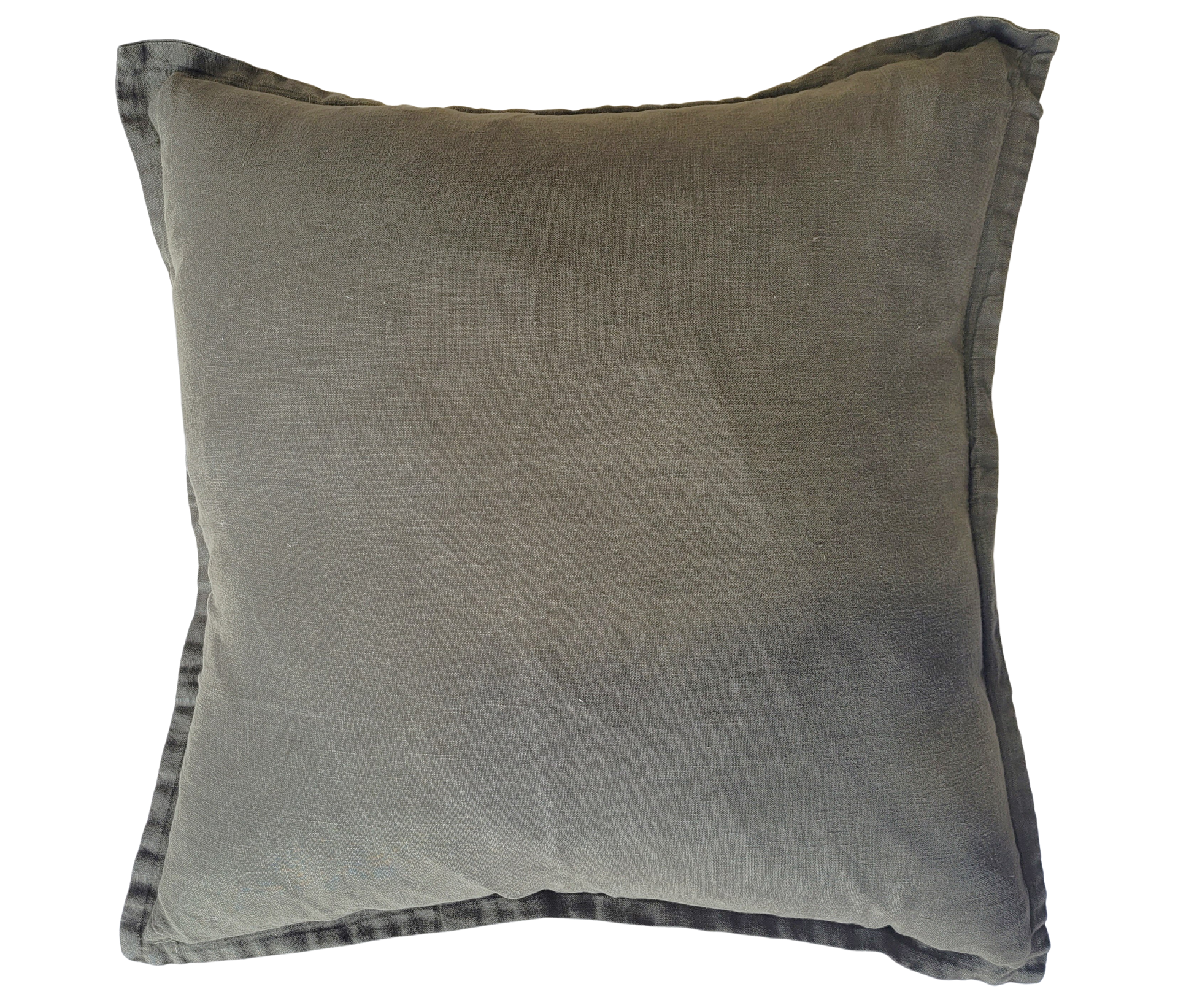 Classic Linen Cushion Olive Green
