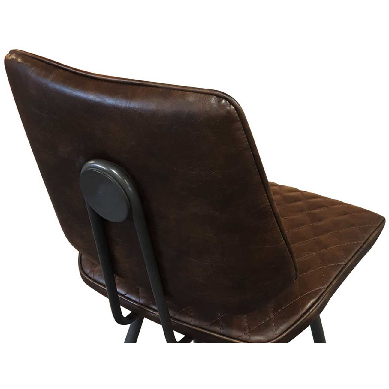 Brown leather dining chair rustic dining chair