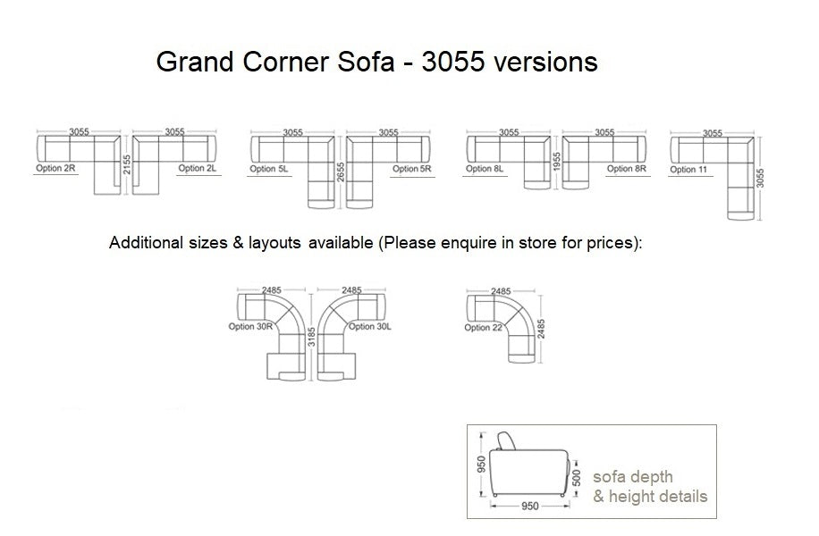 Grand Corner Sofa 3055 Large