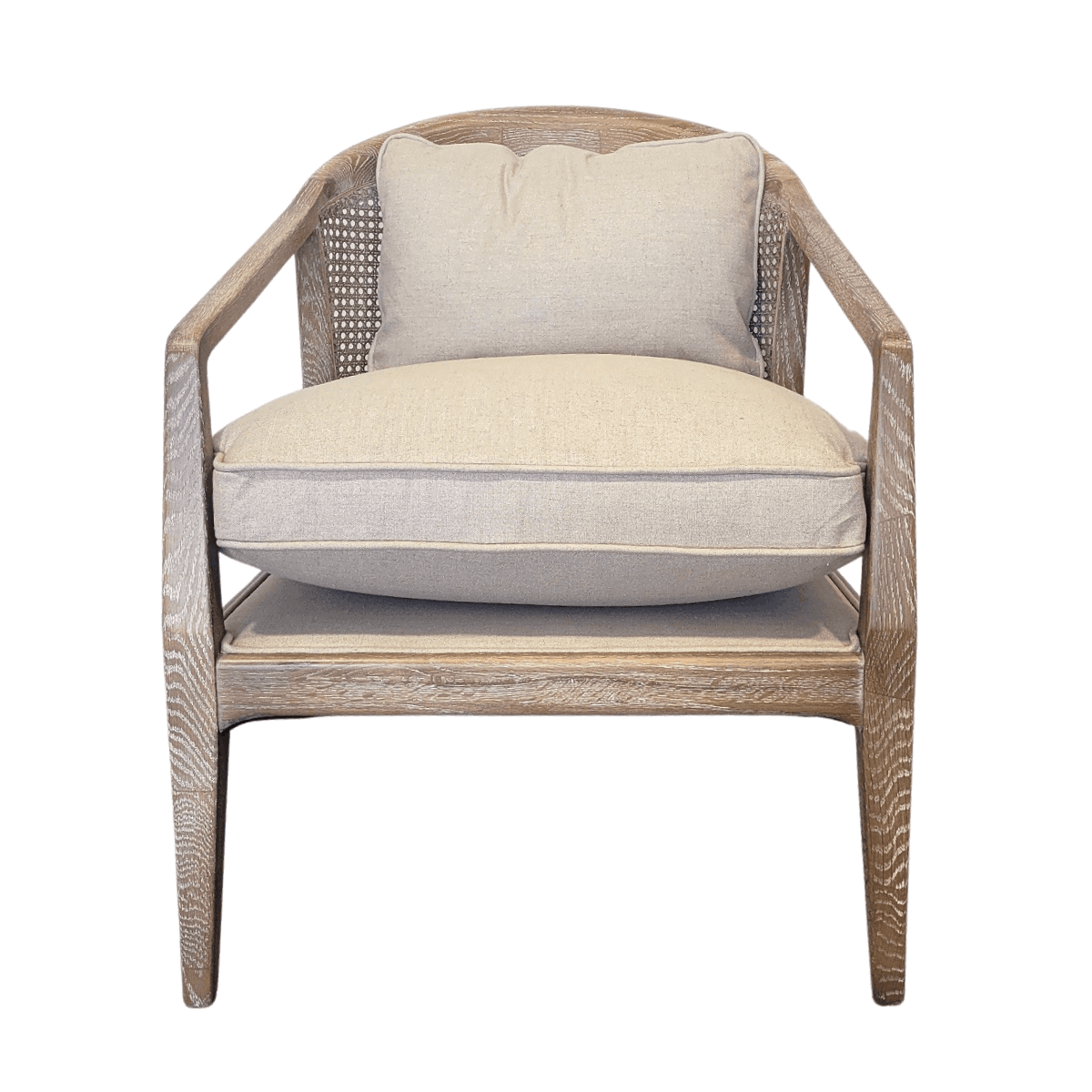 Hillary Curved Rattan Back Lounge Chair