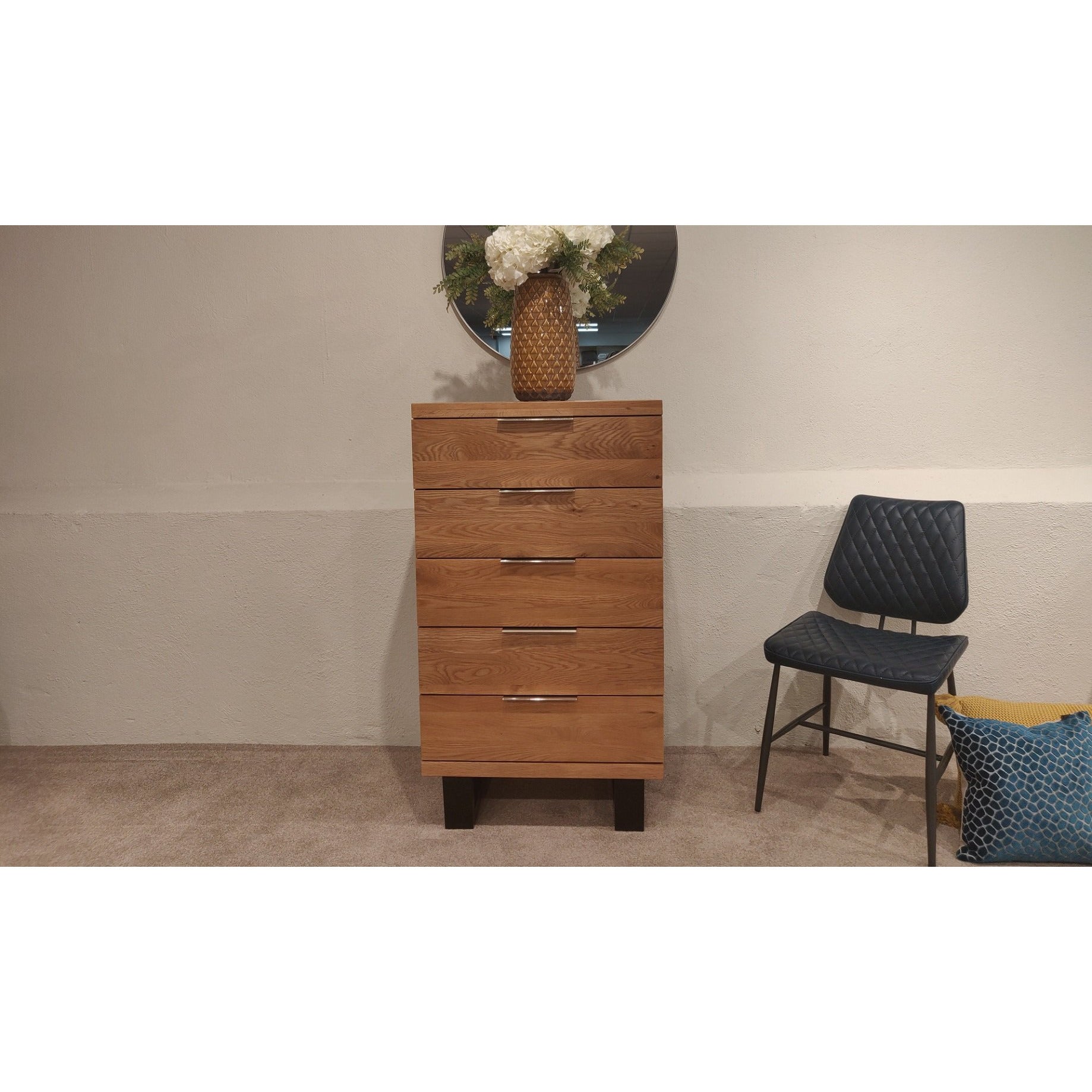 Kala 5 Drawer Tallboy from Upstairs Downstairs Furniture in Lisburn, Monaghan and Enniskillen