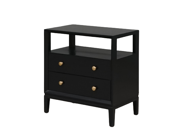 Low black bedside deals table
