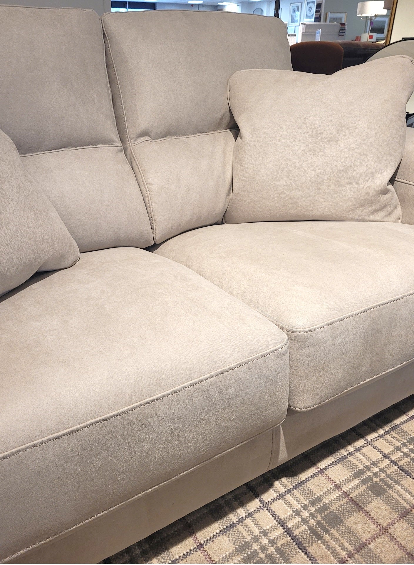 Lauren 3 Seater Slider Sofa - Light Grey