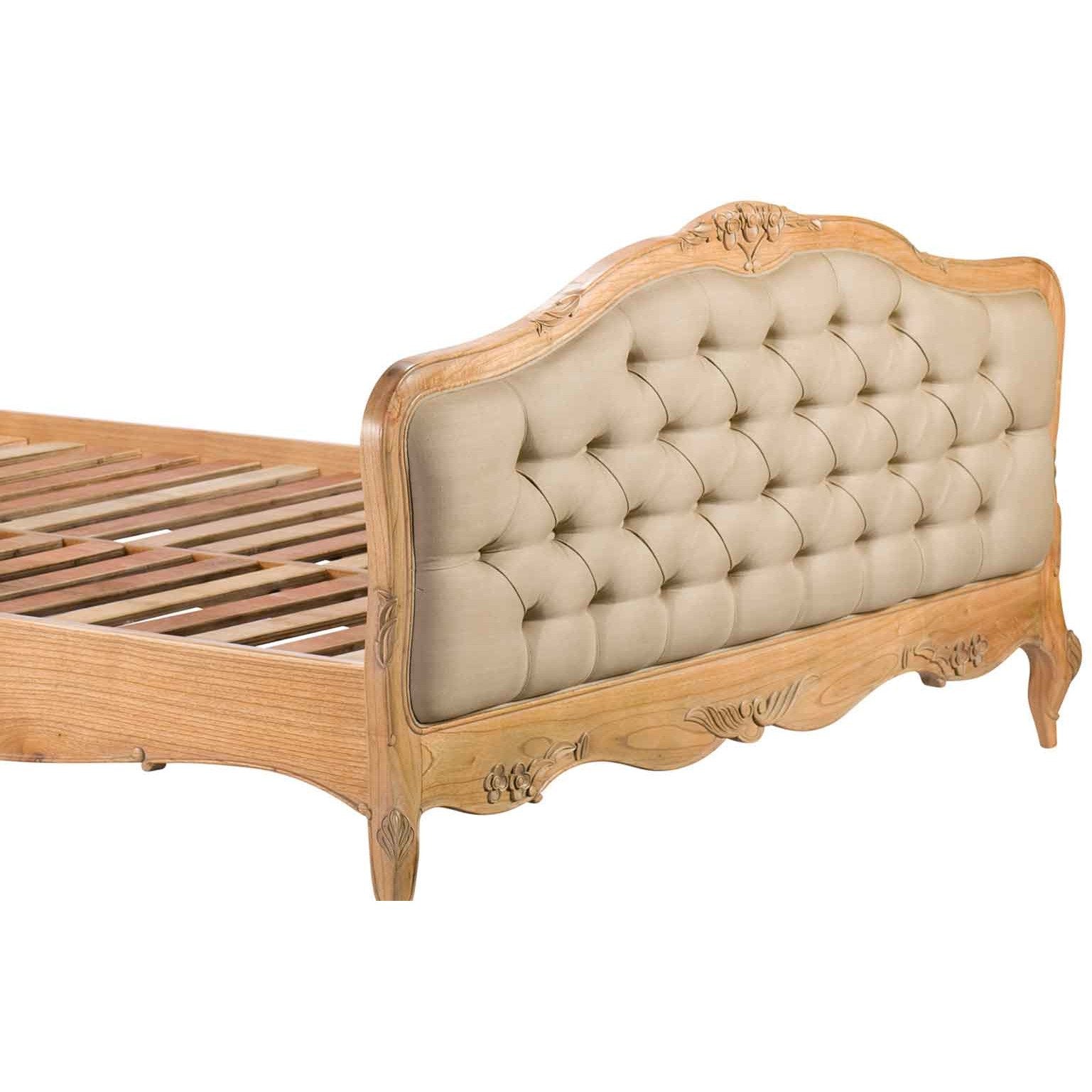 deep buttoned upholstered bed frame