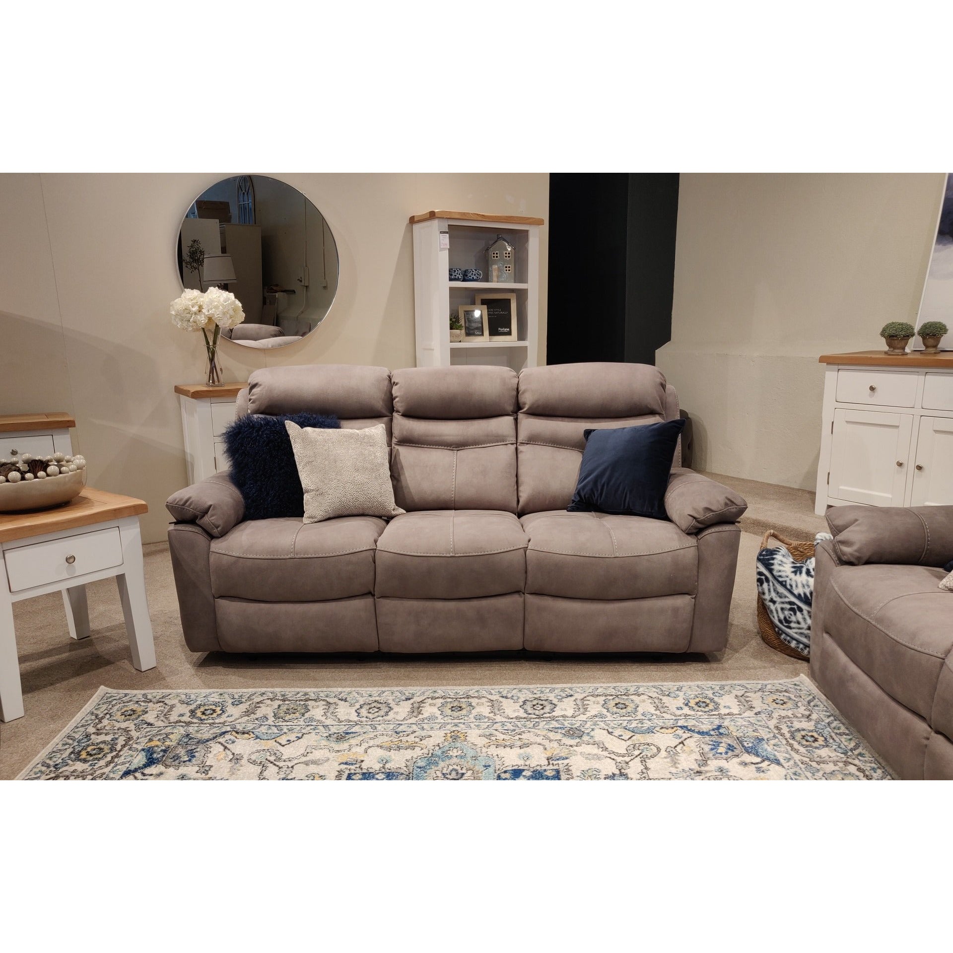 Lucy 3 Seater Recliner Grey from Upstairs Downstairs Furniture in Lisburn, Monaghan and Enniskillen