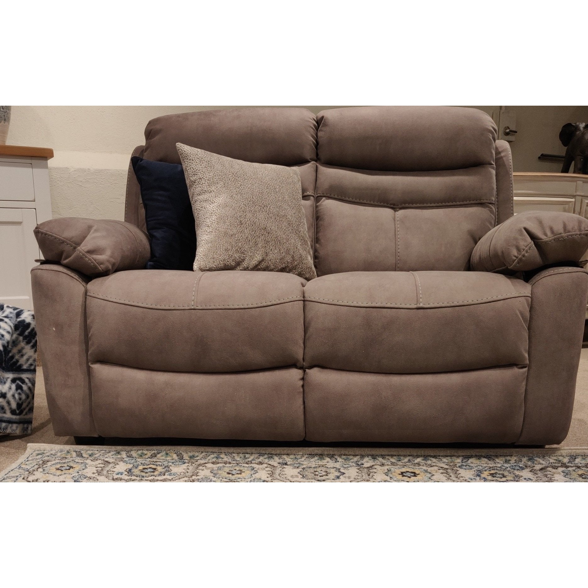 Lucy 2 Seater Recliner Grey from Upstairs Downstairs Furniture in Lisburn, Monaghan and Enniskillen