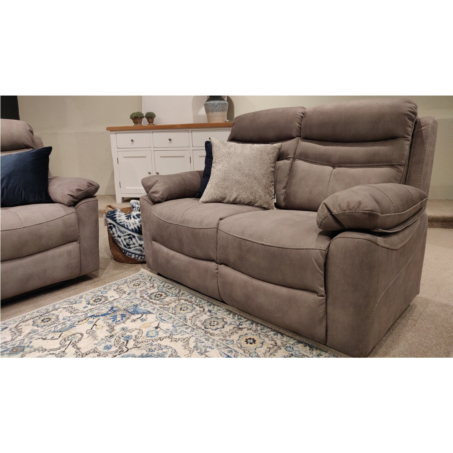 Lucy 2 Seater Recliner Grey from Upstairs Downstairs Furniture in Lisburn, Monaghan and Enniskillen