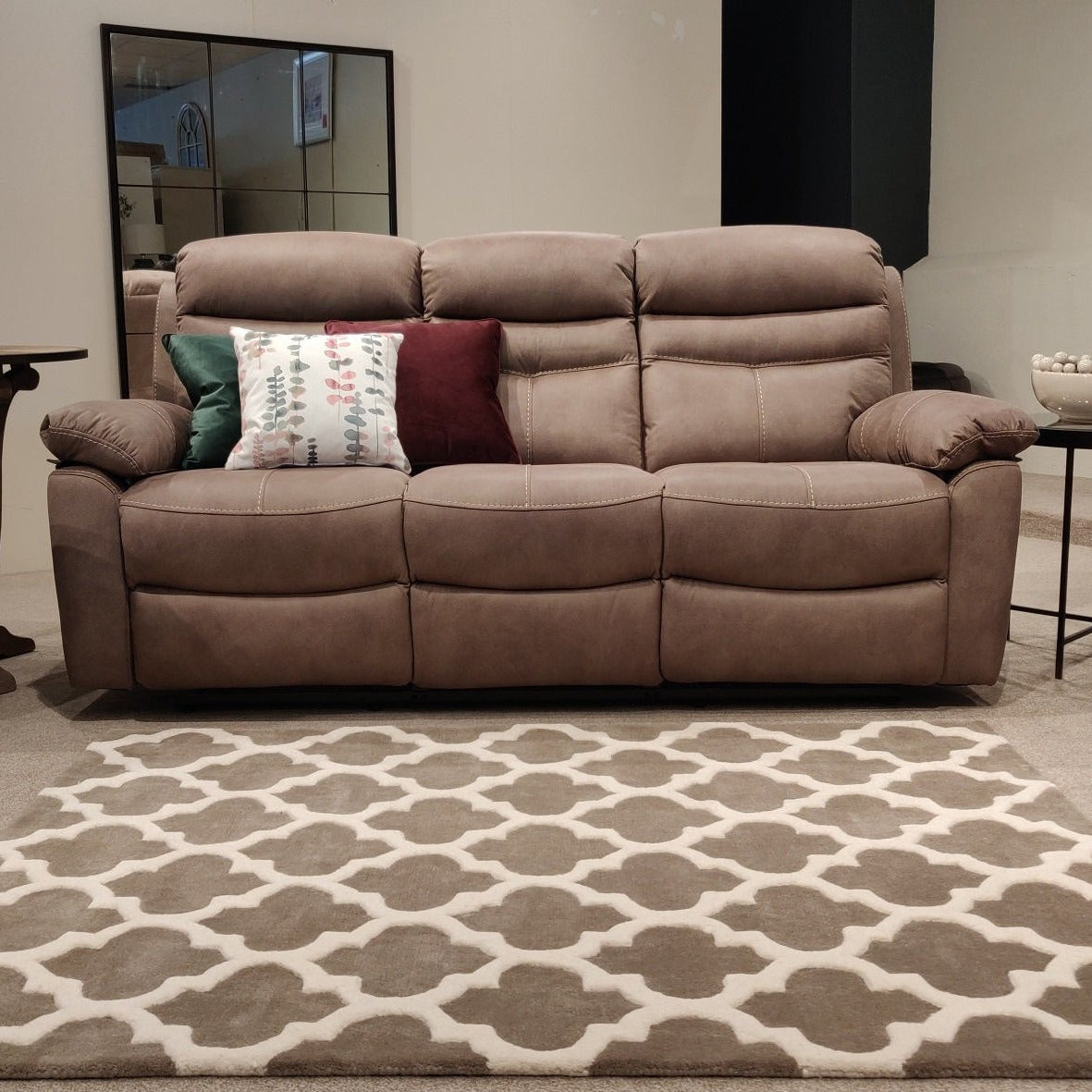 Lucy 3 Seater Recliner Pecan from Upstairs Downstairs Furniture in Lisburn, Monaghan and Enniskillen