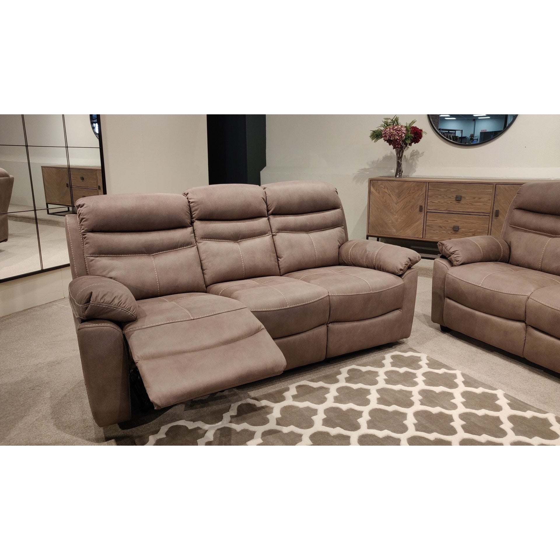 Lucy 3 Seater Recliner Pecan from Upstairs Downstairs Furniture in Lisburn, Monaghan and Enniskillen