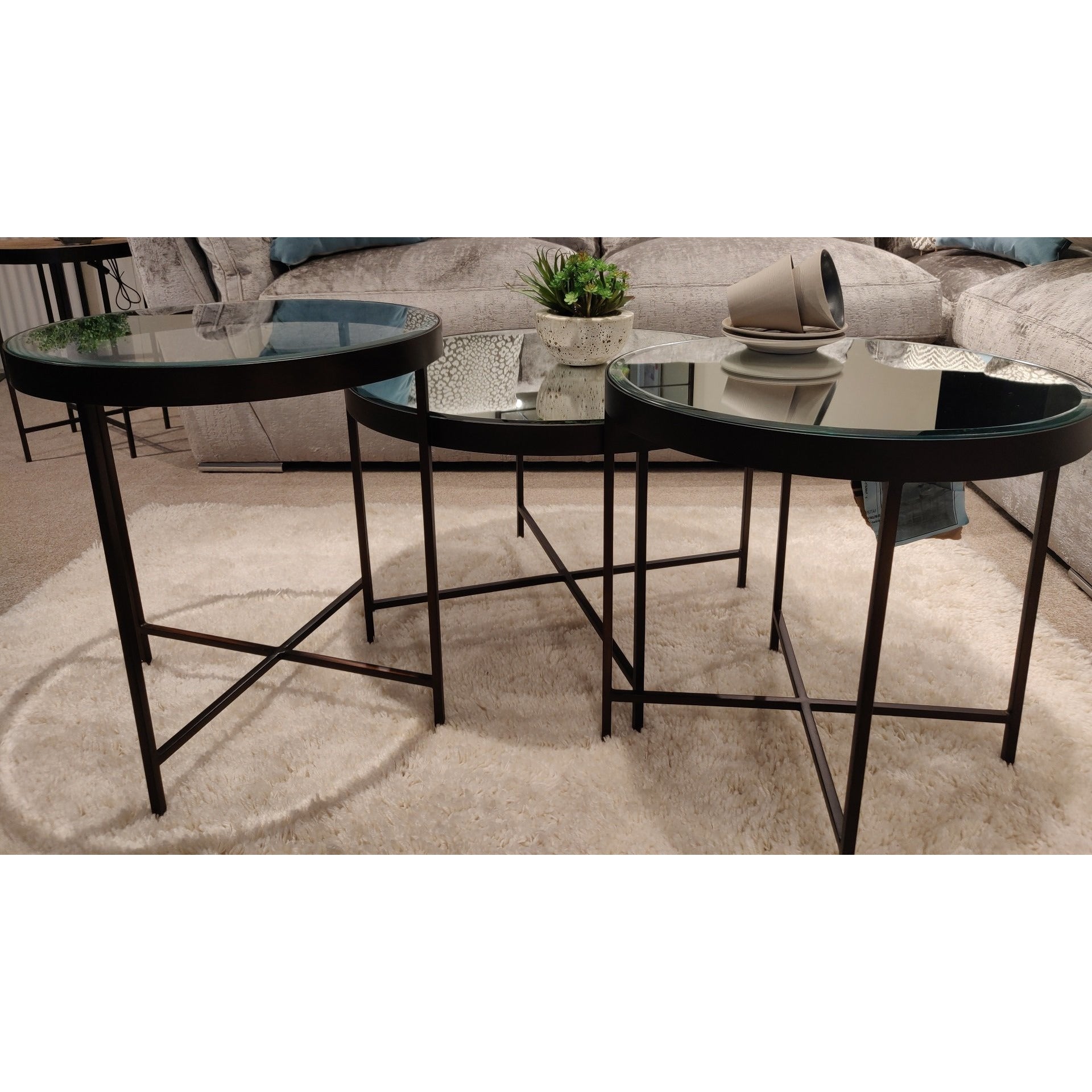 Manhattan Trio Of Coffee Tables from Upstairs Downstairs Furniture in Lisburn, Monaghan and Enniskillen