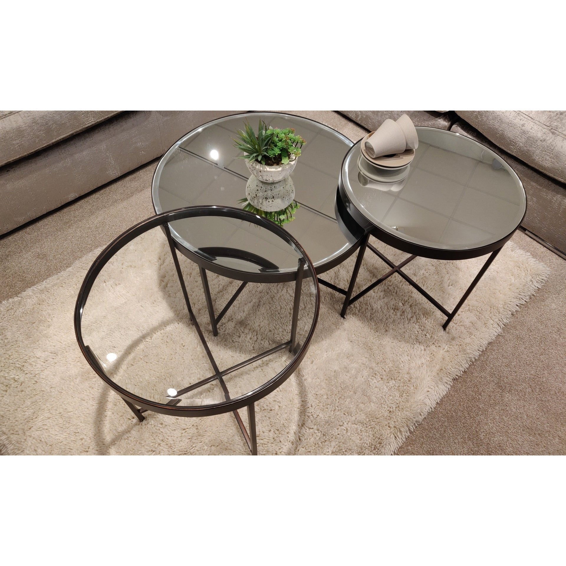 Manhattan Trio Of Coffee Tables from Upstairs Downstairs Furniture in Lisburn, Monaghan and Enniskillen