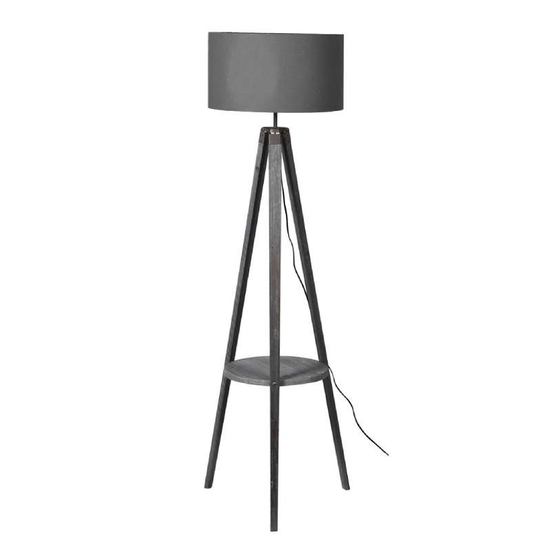 Tripod Floor Lamp with Grey Shade