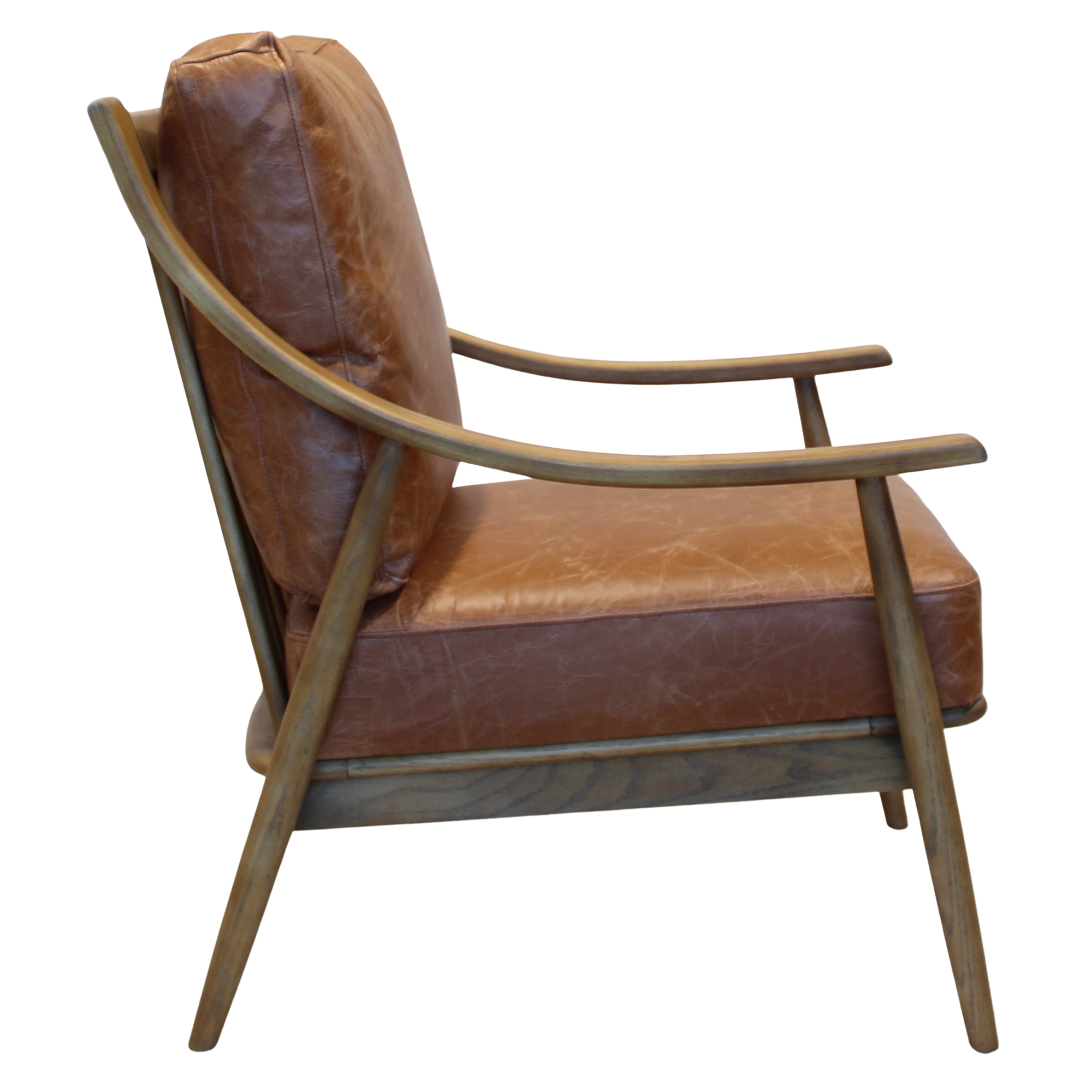 Victor Accent Chair Tan Leather