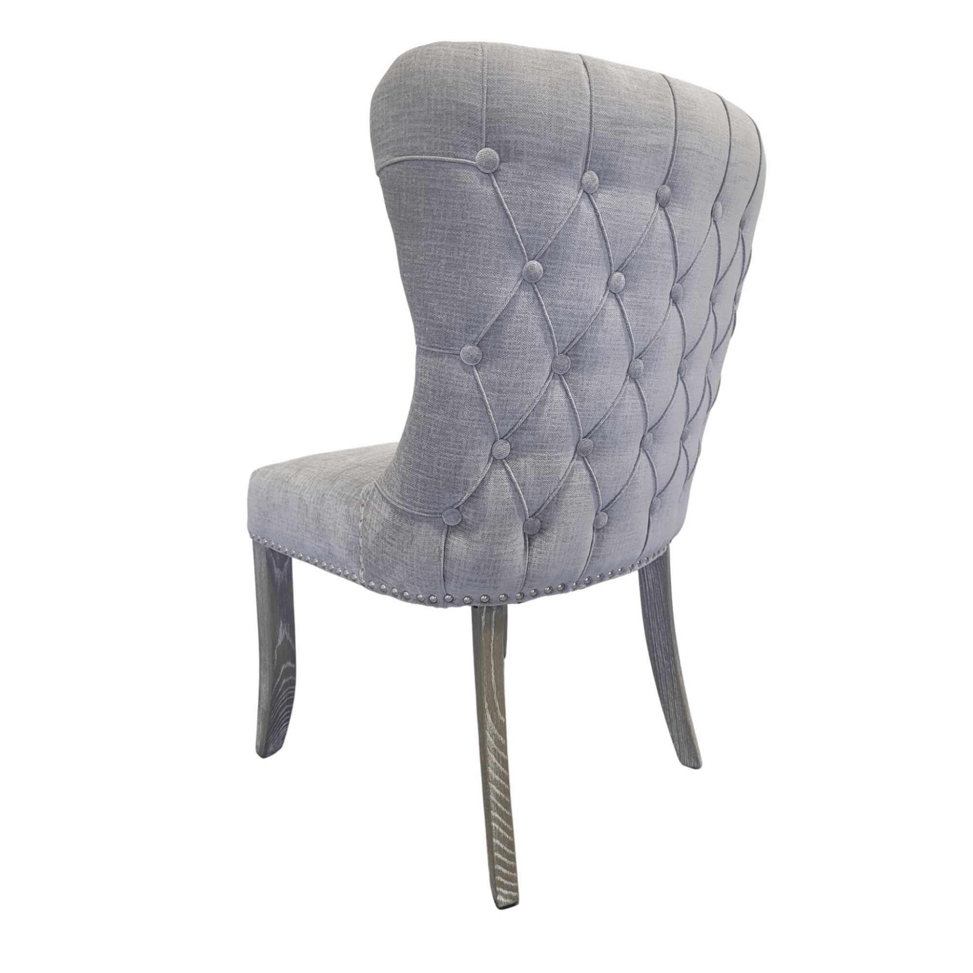Amelia Fabric Dining Chair Light Grey 