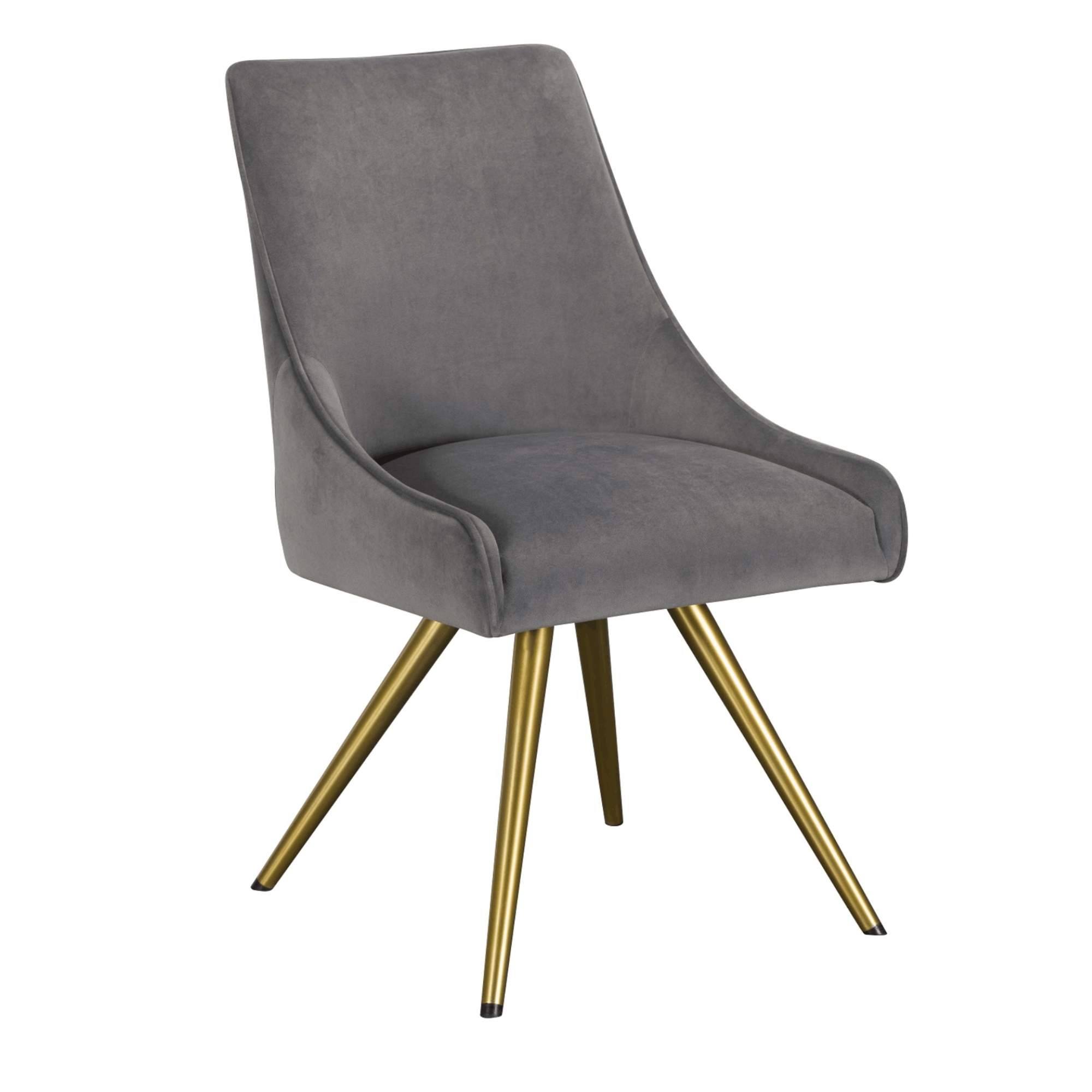 Amy Dining Chair | grey velvet dining chair