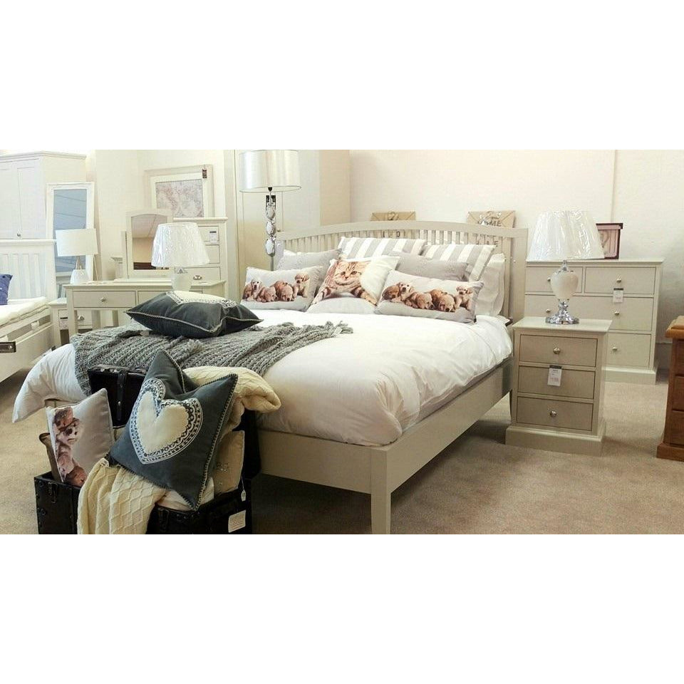 Ashby Soft Grey 4ft Small Double Bed Frame from Upstairs Downstairs Furniture in Lisburn, Monaghan and Enniskillen