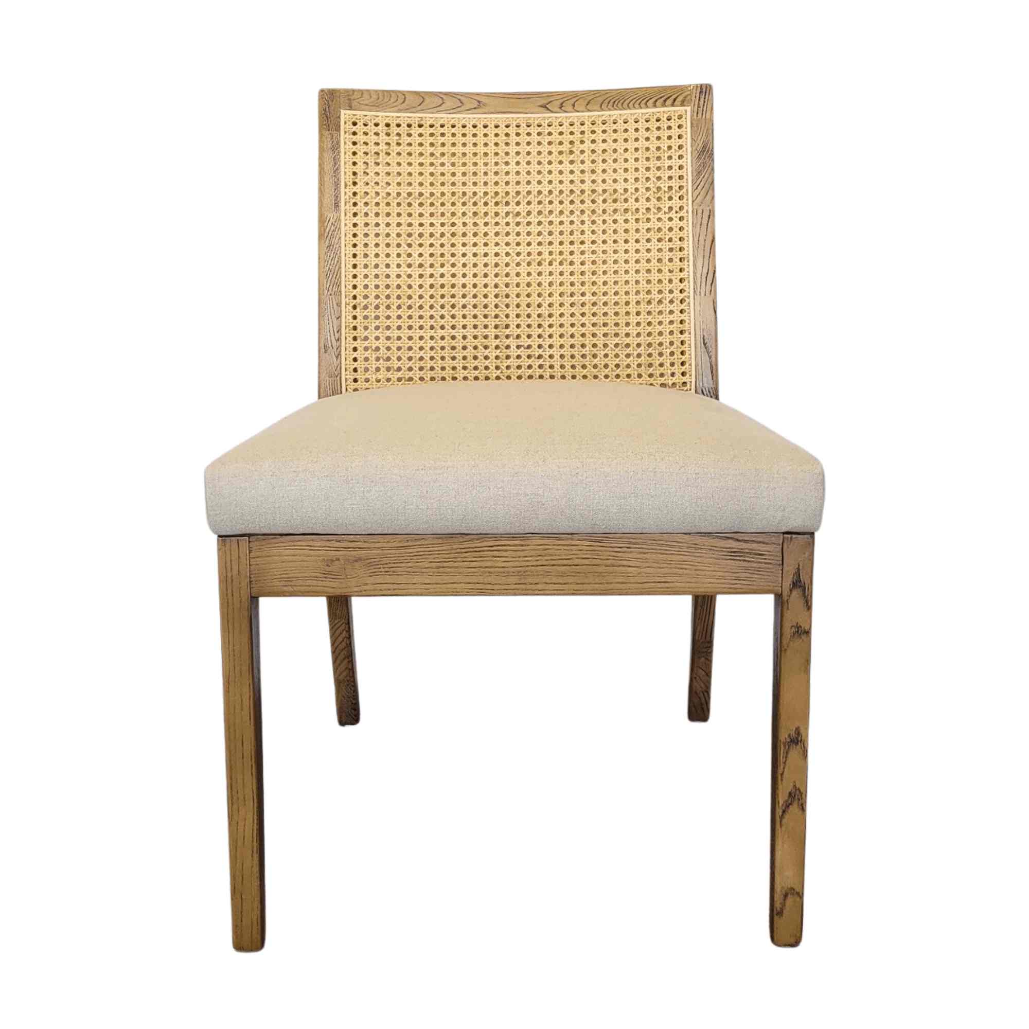 Belgrave Dining Chair Oak | natural woven cane backrest