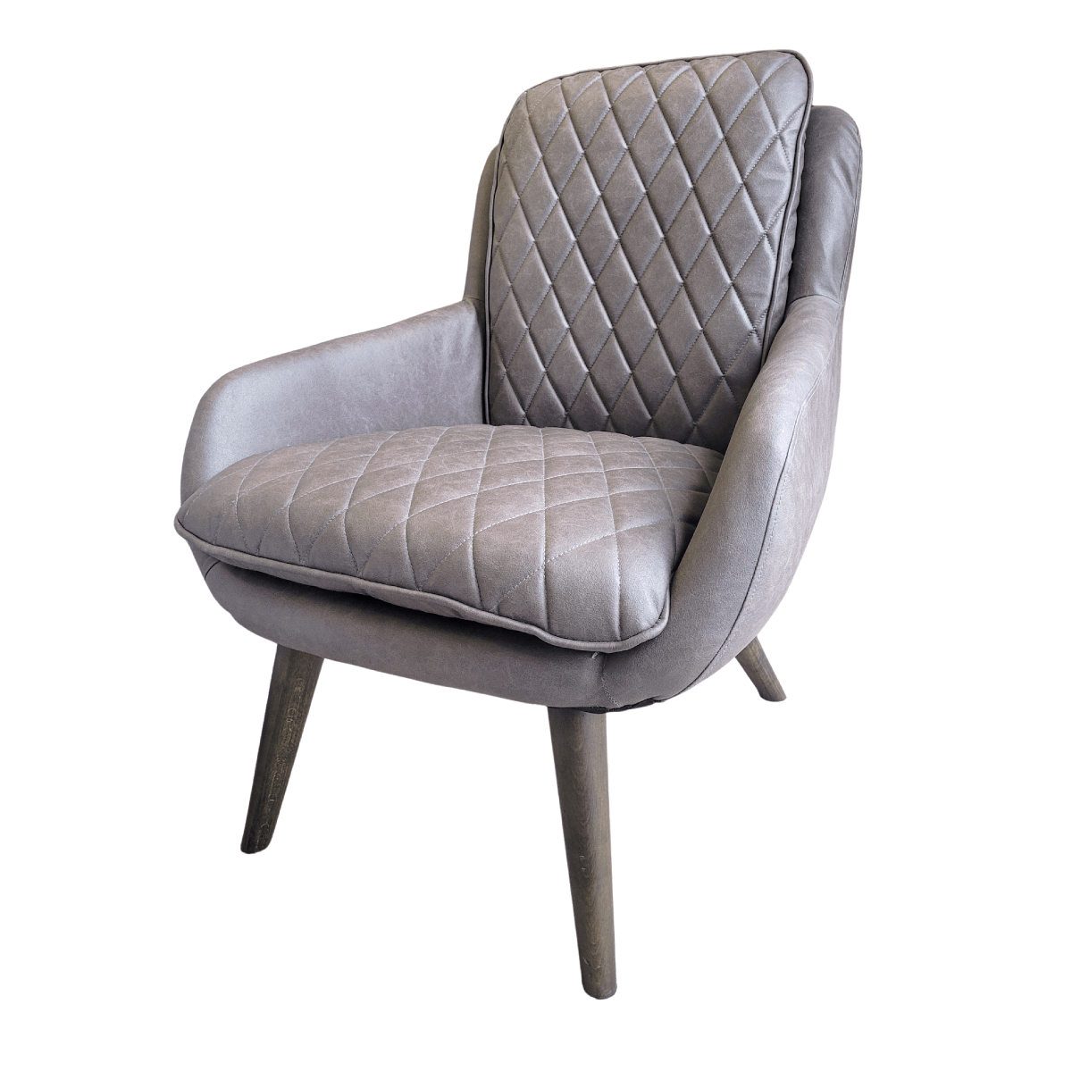 Grey Diamond Stitch Chair
