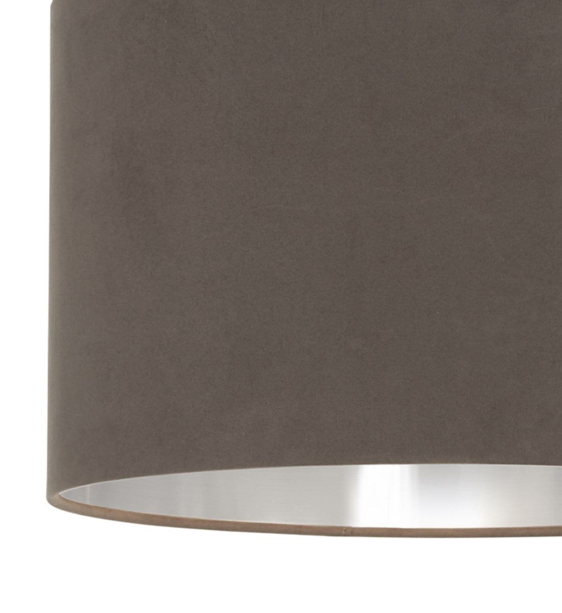 Velvie Grey Pendant Shade with Chrome Metallic Inner
