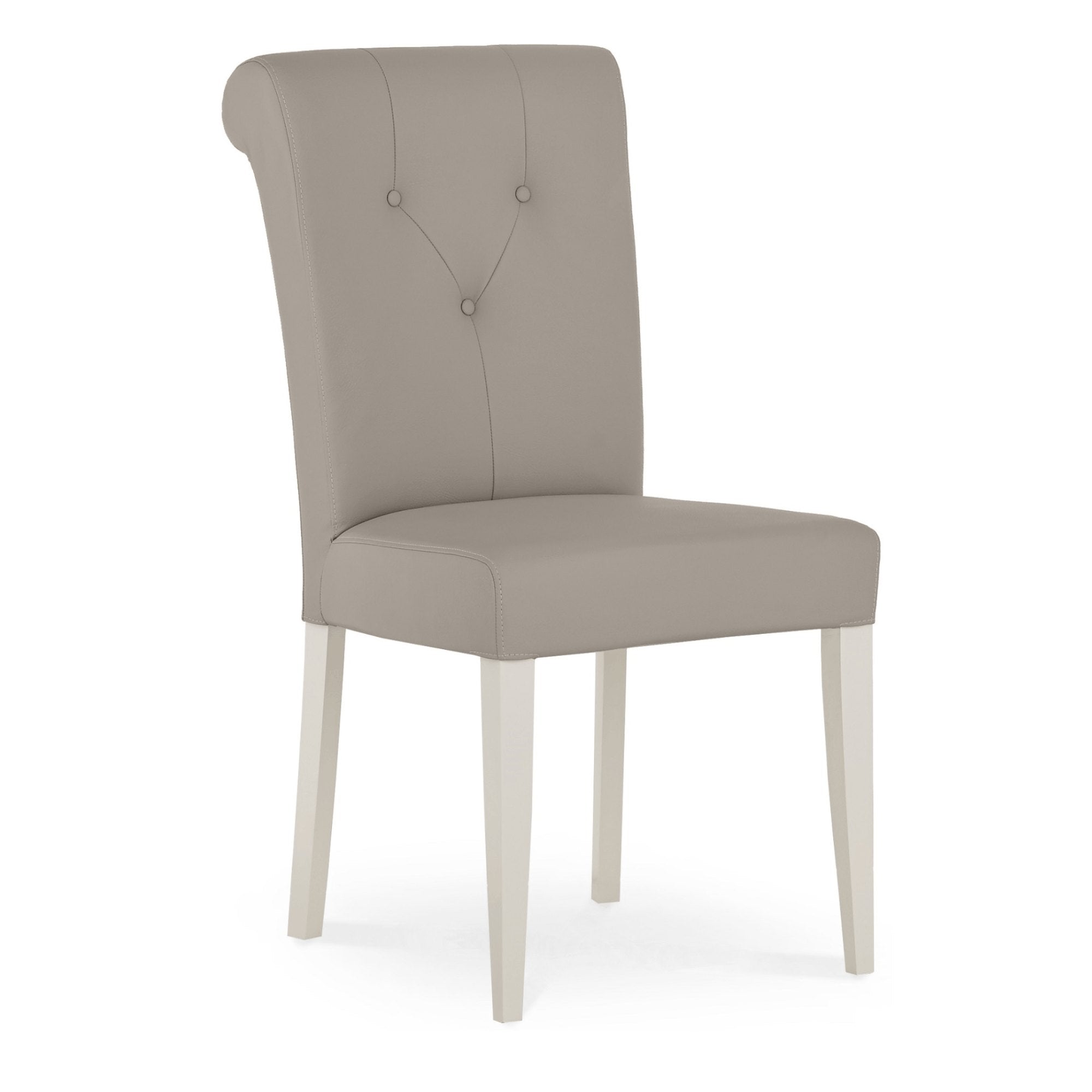 Montreux Leather Dining Chair - Soft Grey